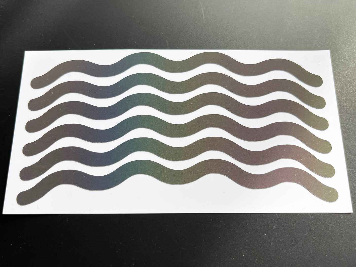 Reflective Rainbow Bright Waves Wheel Rim Stickers