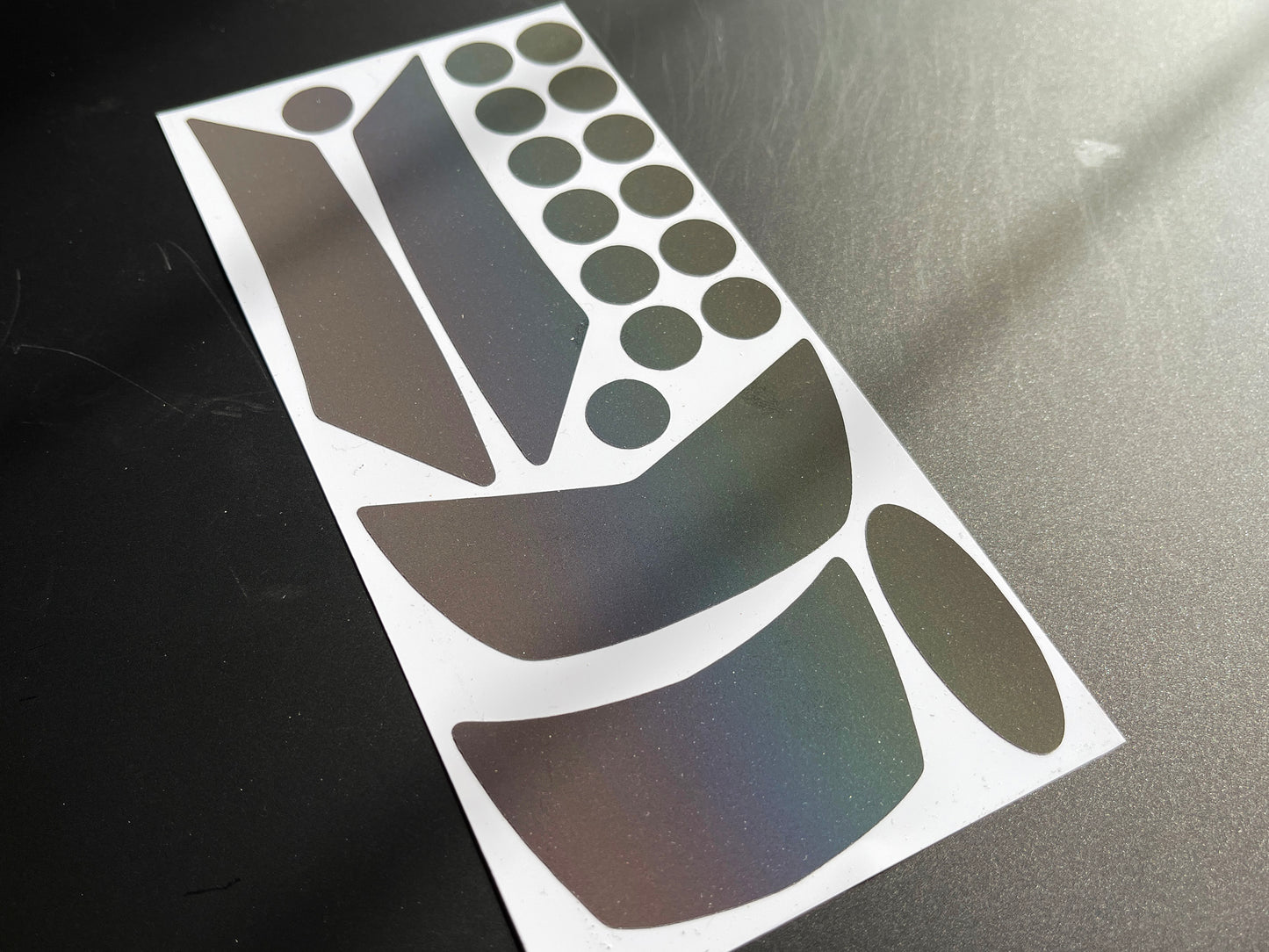Rainbow Bright Reflective Assorted Motorcycle Helmet Stickers