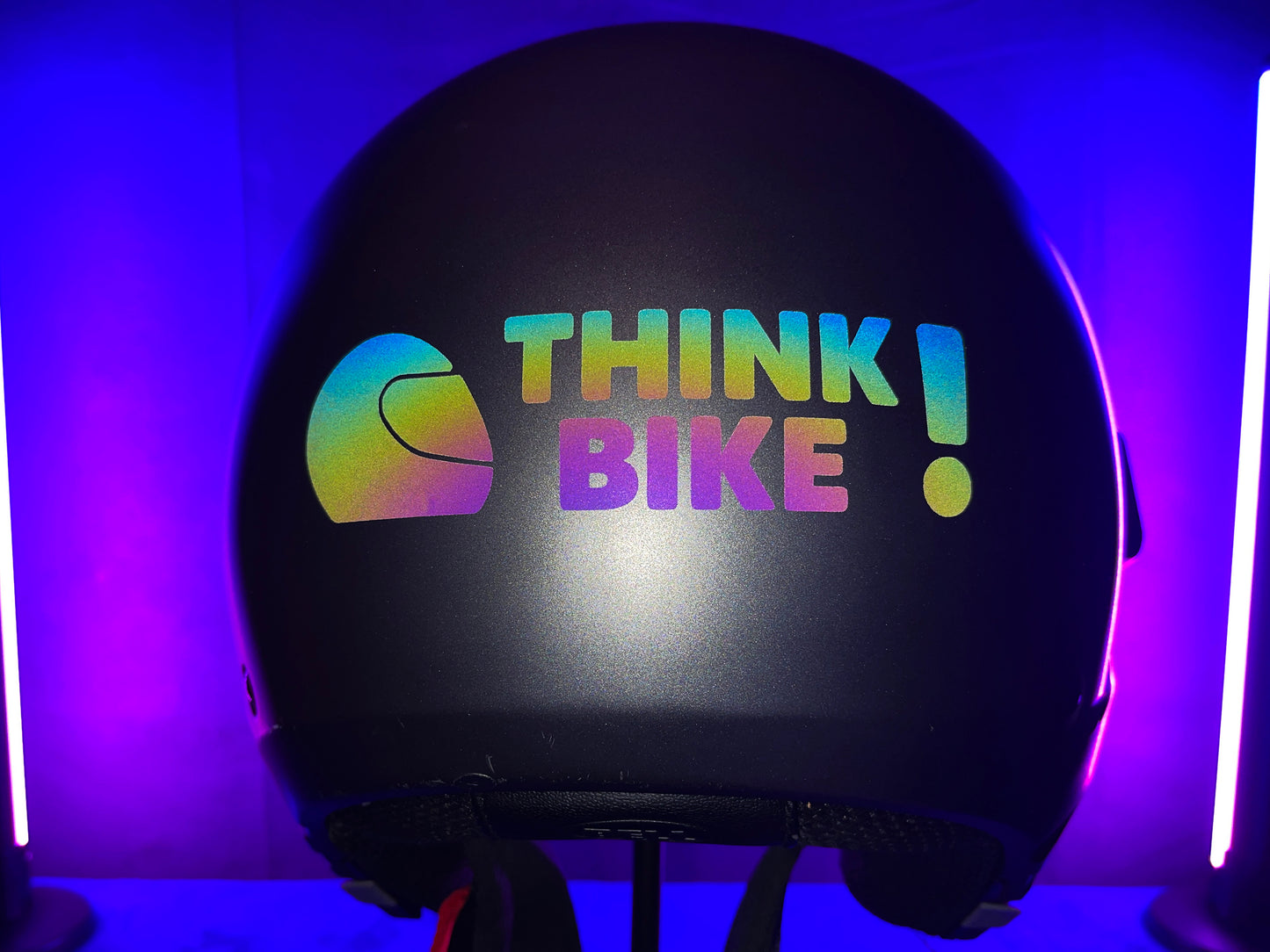 Reflective Rainbow Bright Think Bike Helmet Motorcycle Stickers