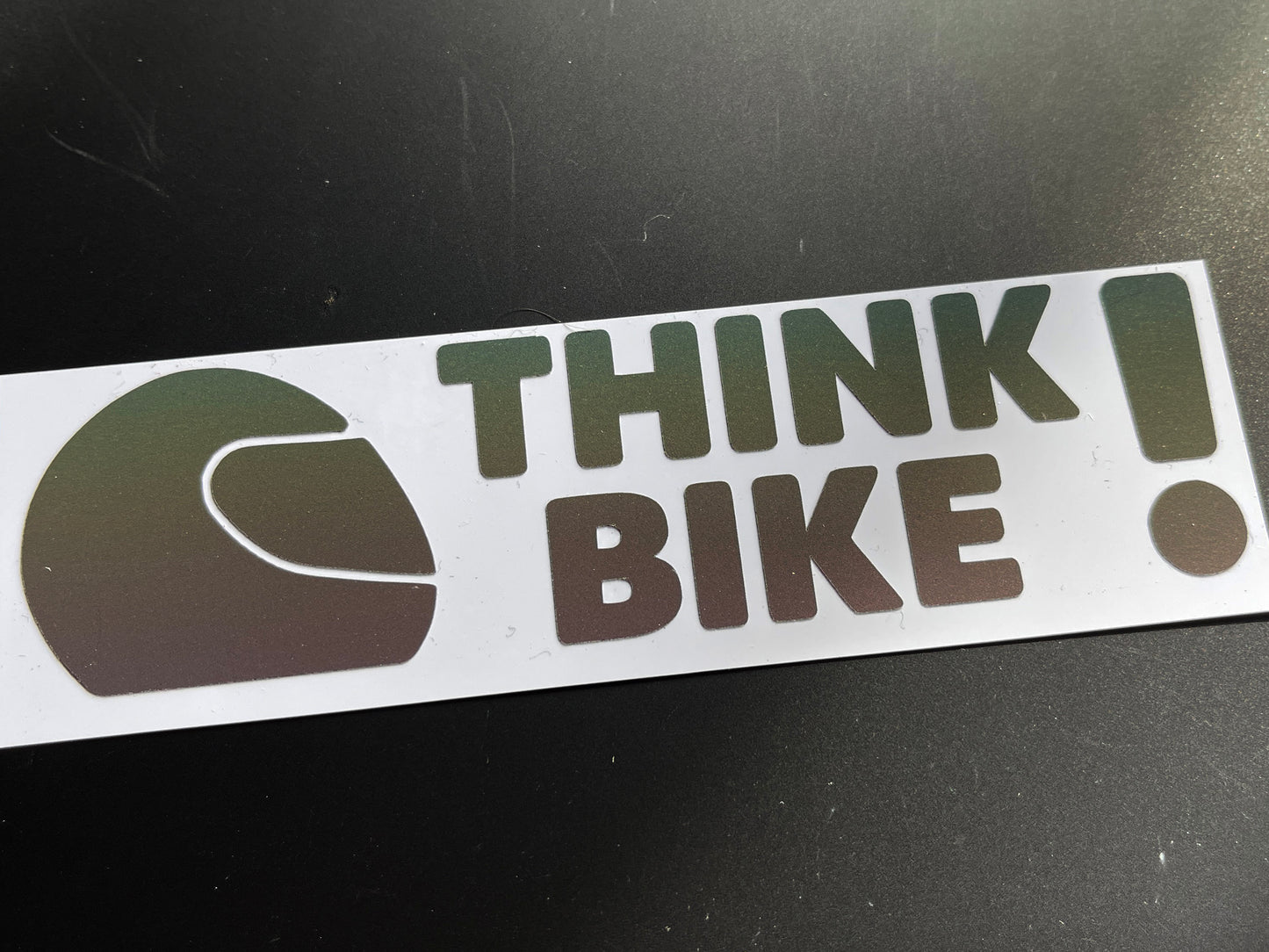 Reflective Rainbow Bright Think Bike Helmet Motorcycle Stickers