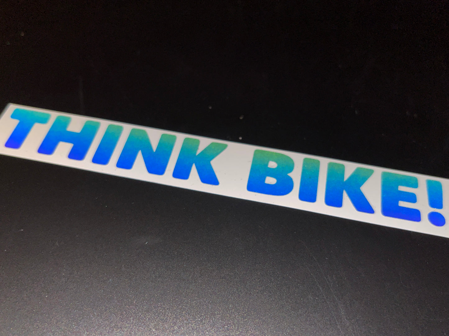 Reflective Rainbow Bright Think Bike Text Motorcycle Helmet Stickers