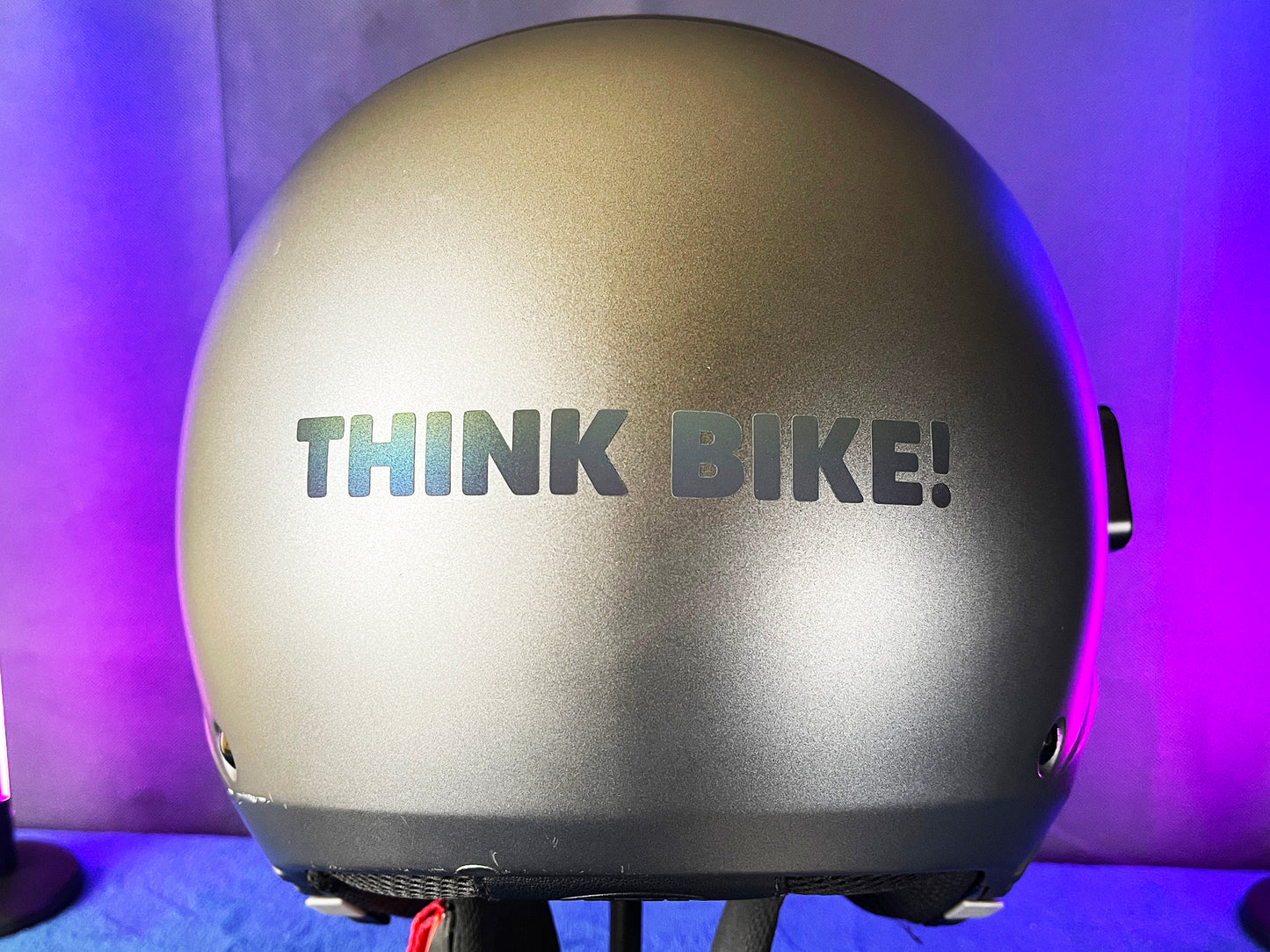 Reflective Rainbow Bright Think Bike Text Motorcycle Helmet Stickers