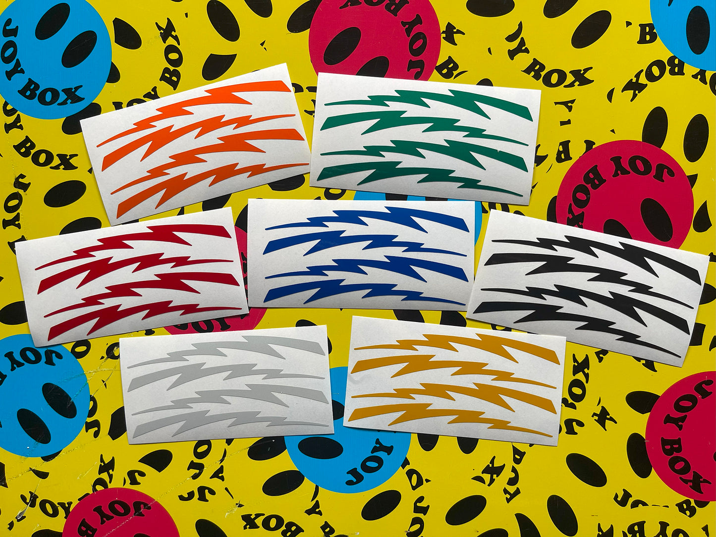 Valueviz Reflective Lightning Bolt Wheel Rim Stickers
