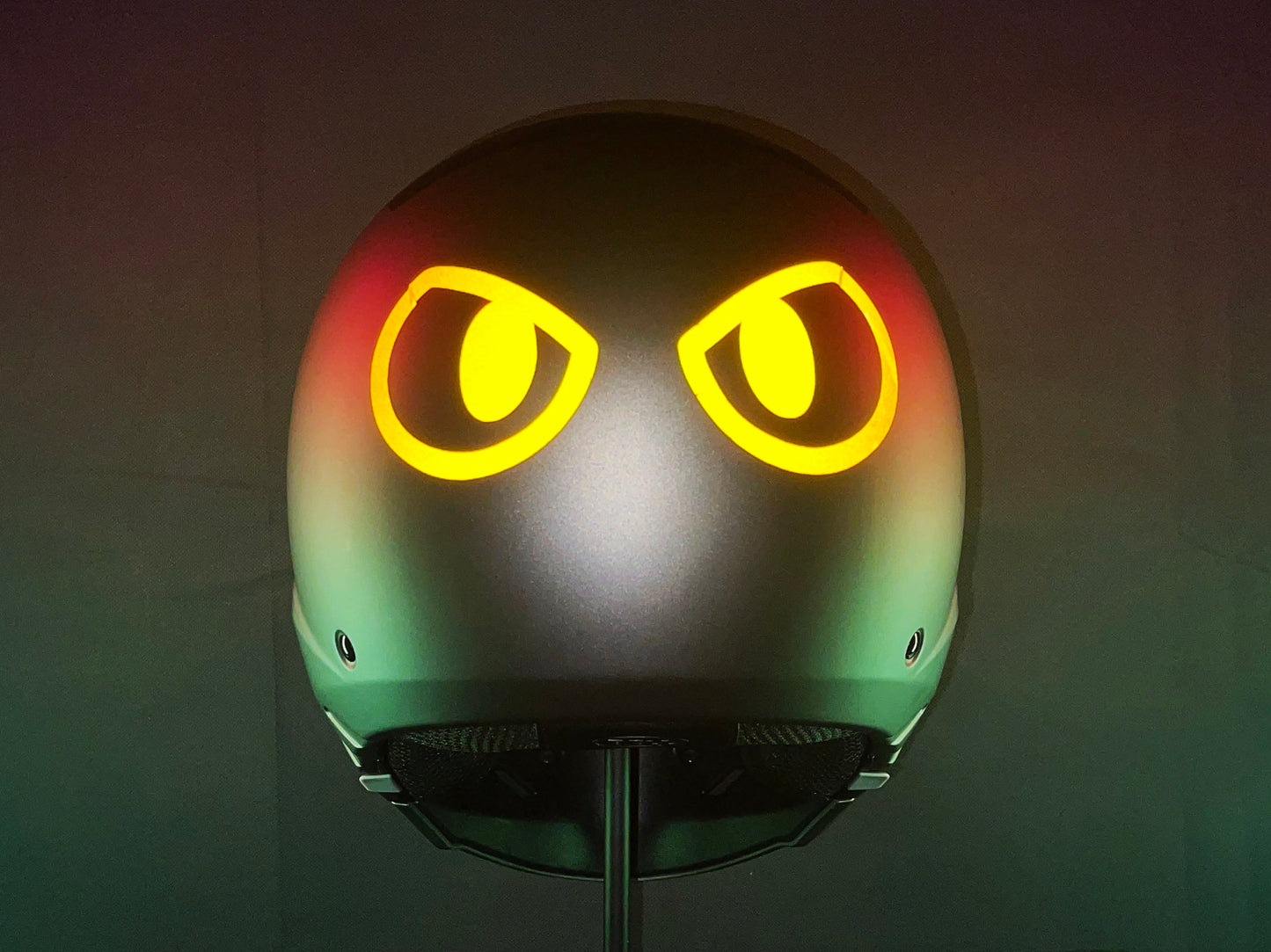 Valueviz Reflective Die Cut Evil Eyes (Design 12) Motorcycle Helmet Stickers