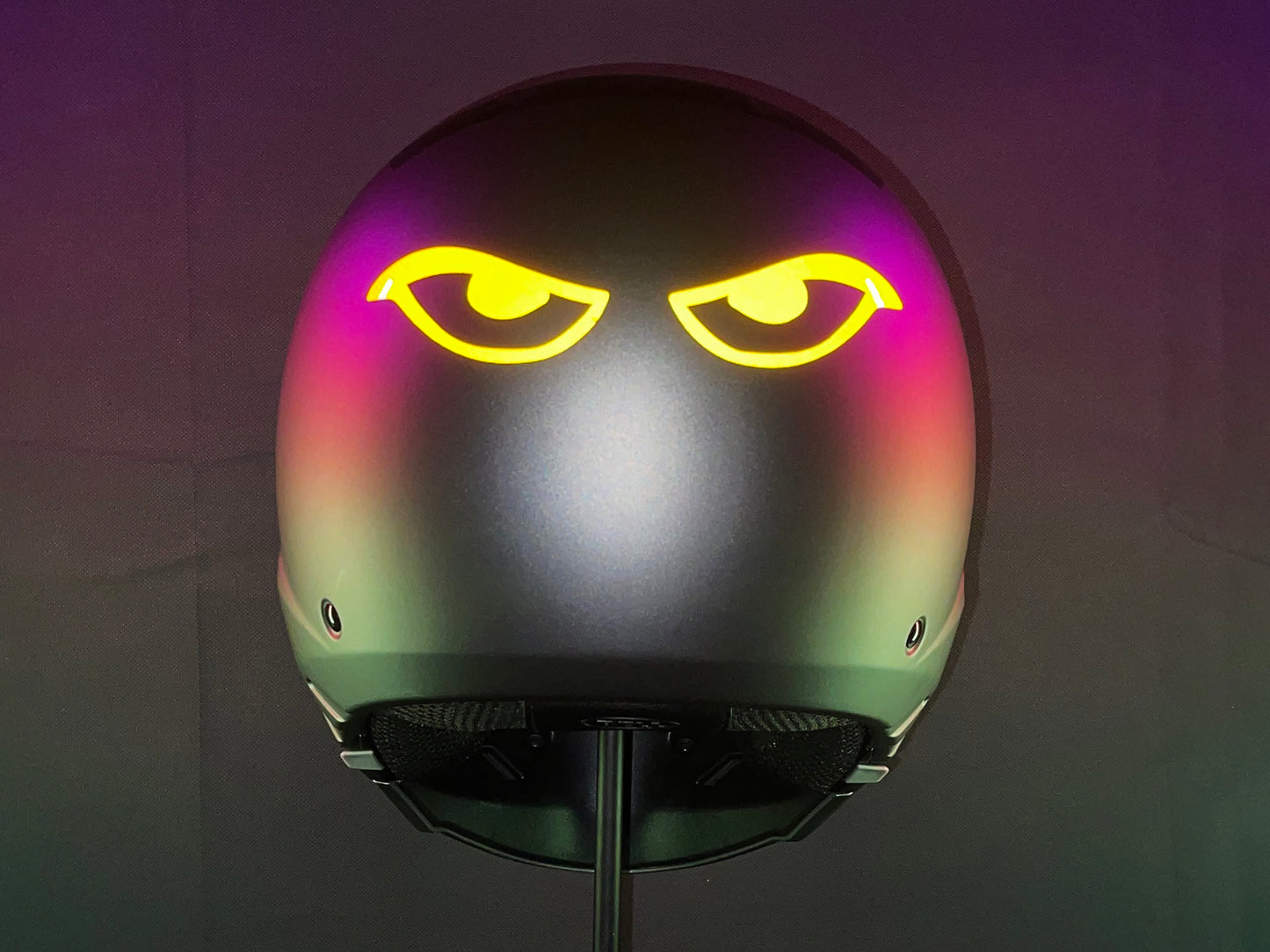 Valueviz Reflective Die Cut Evil Eyes (Design 14) Motorcycle Helmet Stickers