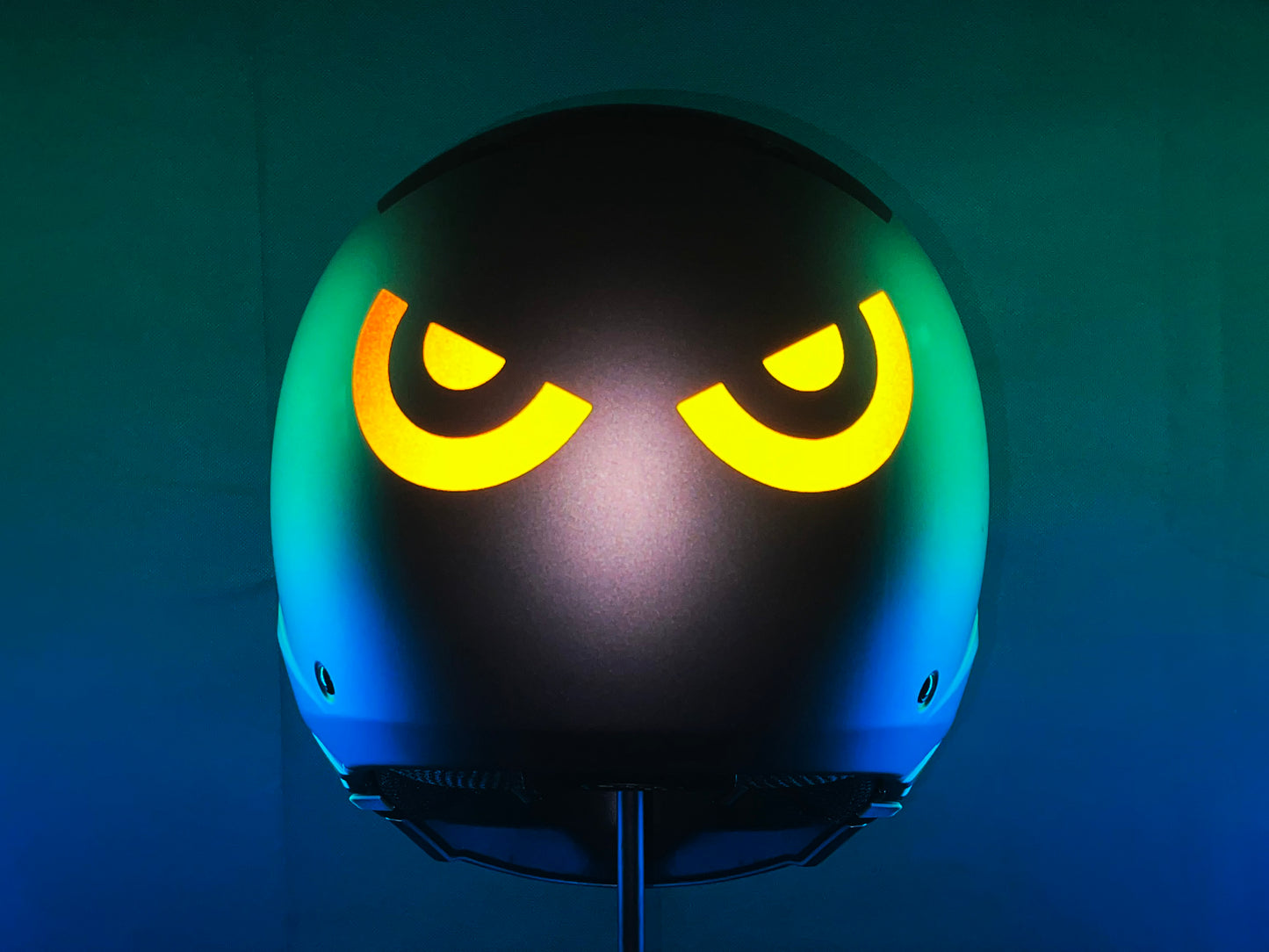 Valueviz Reflective Die Cut Evil Eyes (Design 1) Motorcycle Helmet Stickers