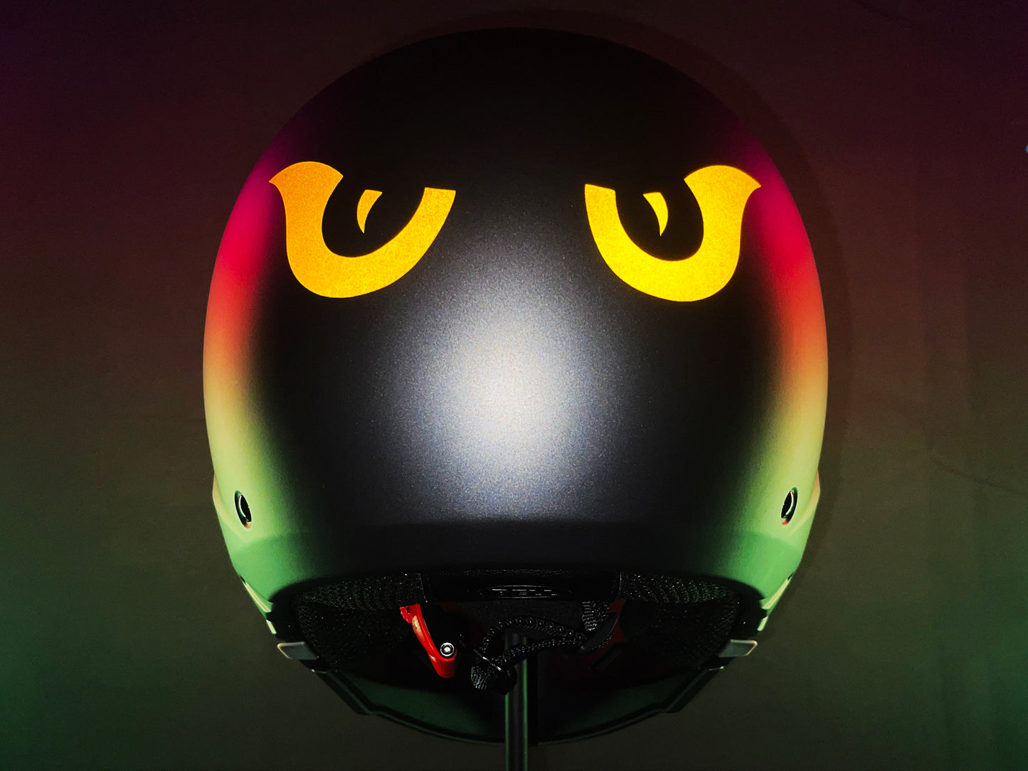 Valueviz Reflective Die Cut Evil Eyes (Design 9) Motorcycle Helmet Stickers