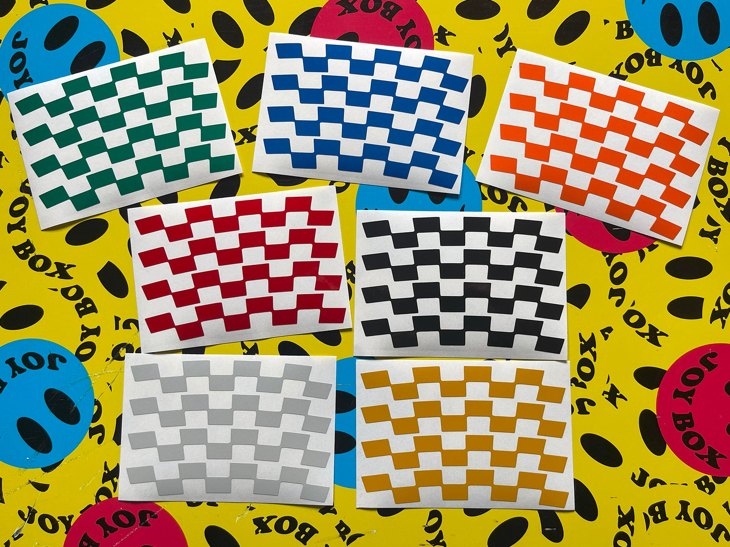 Valueviz Reflective Racing Flag Wheel Rim Stickers
