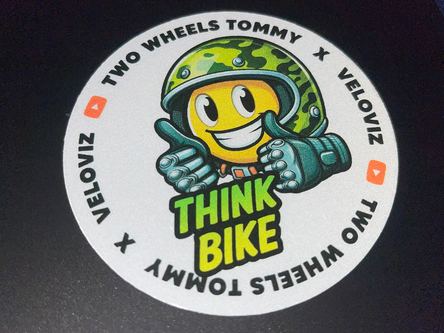 Veloviz X Two Wheels Tommy Reflective Think Bike Sticker
