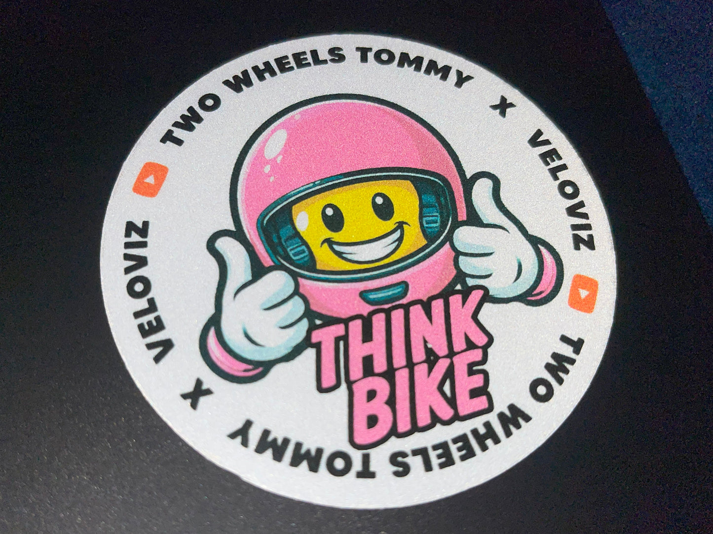 Veloviz X Two Wheels Tommy Reflective Think Bike Sticker