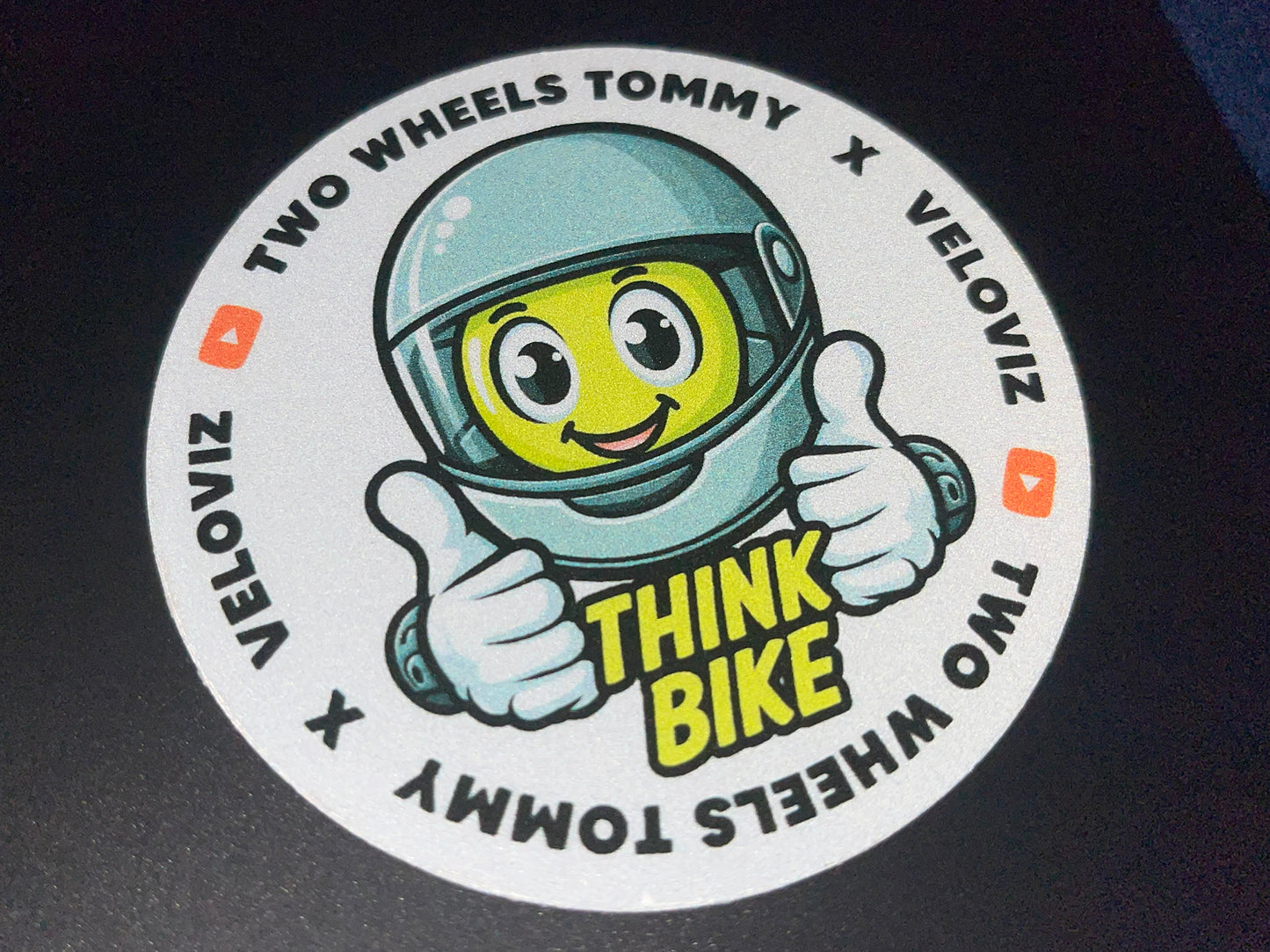 Veloviz X Two Wheels Tommy Reflective Think Bike Sticker