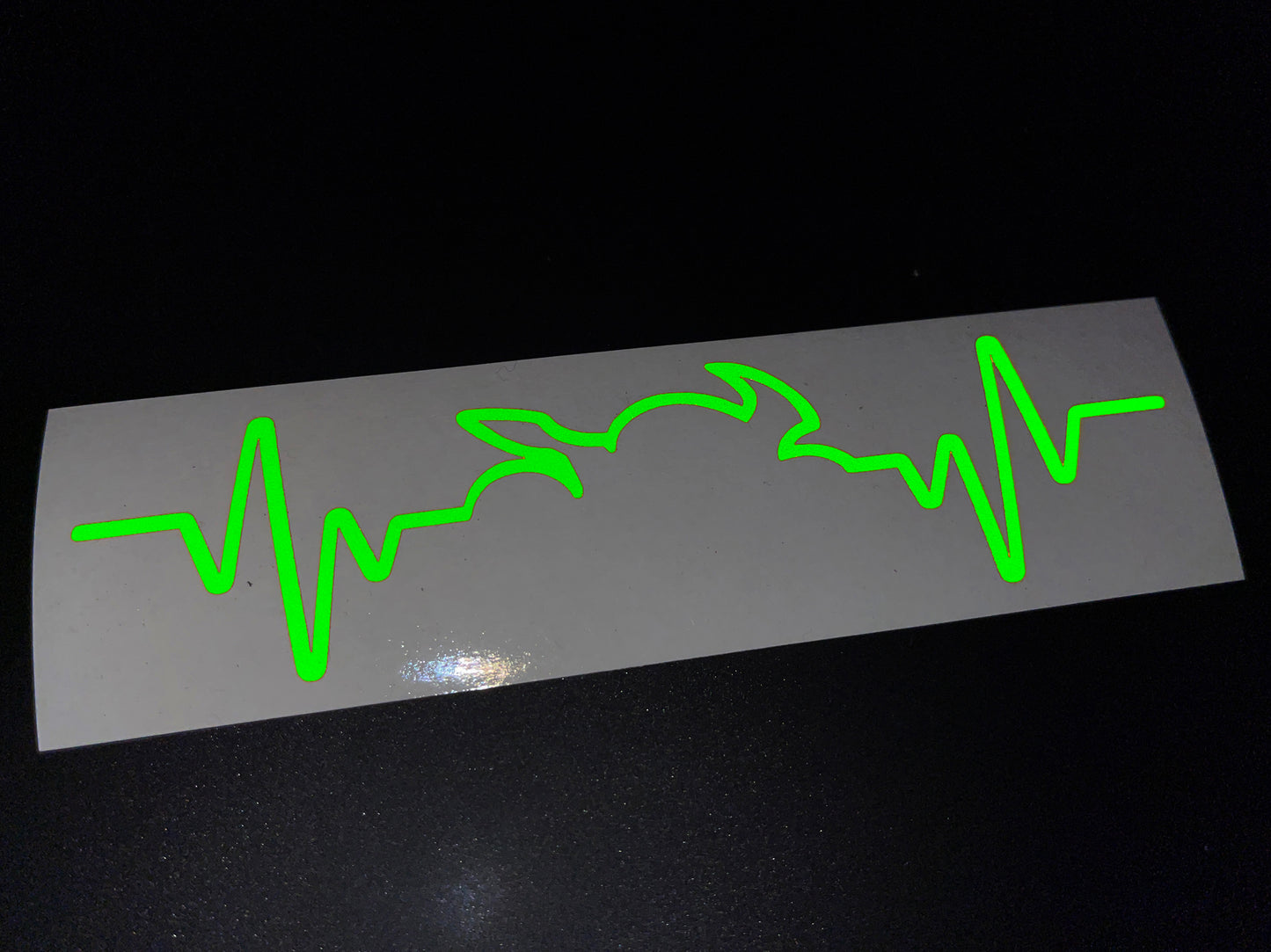 Valueviz Reflective Motorcycle Heartbeat Sticker