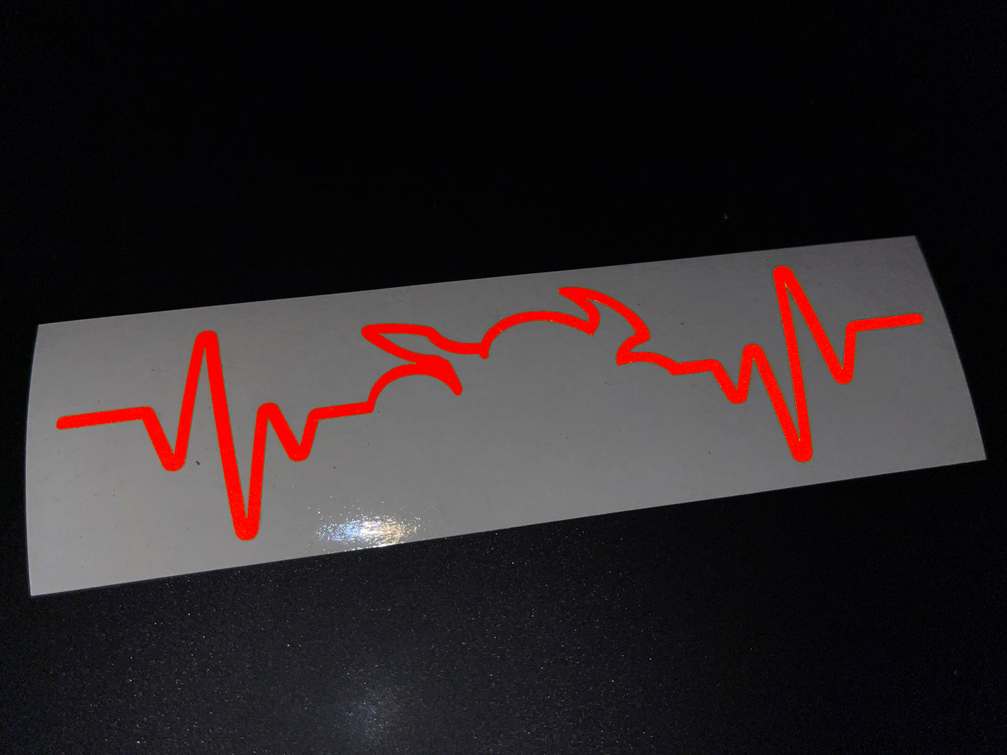 Valueviz Reflective Motorcycle Heartbeat Sticker