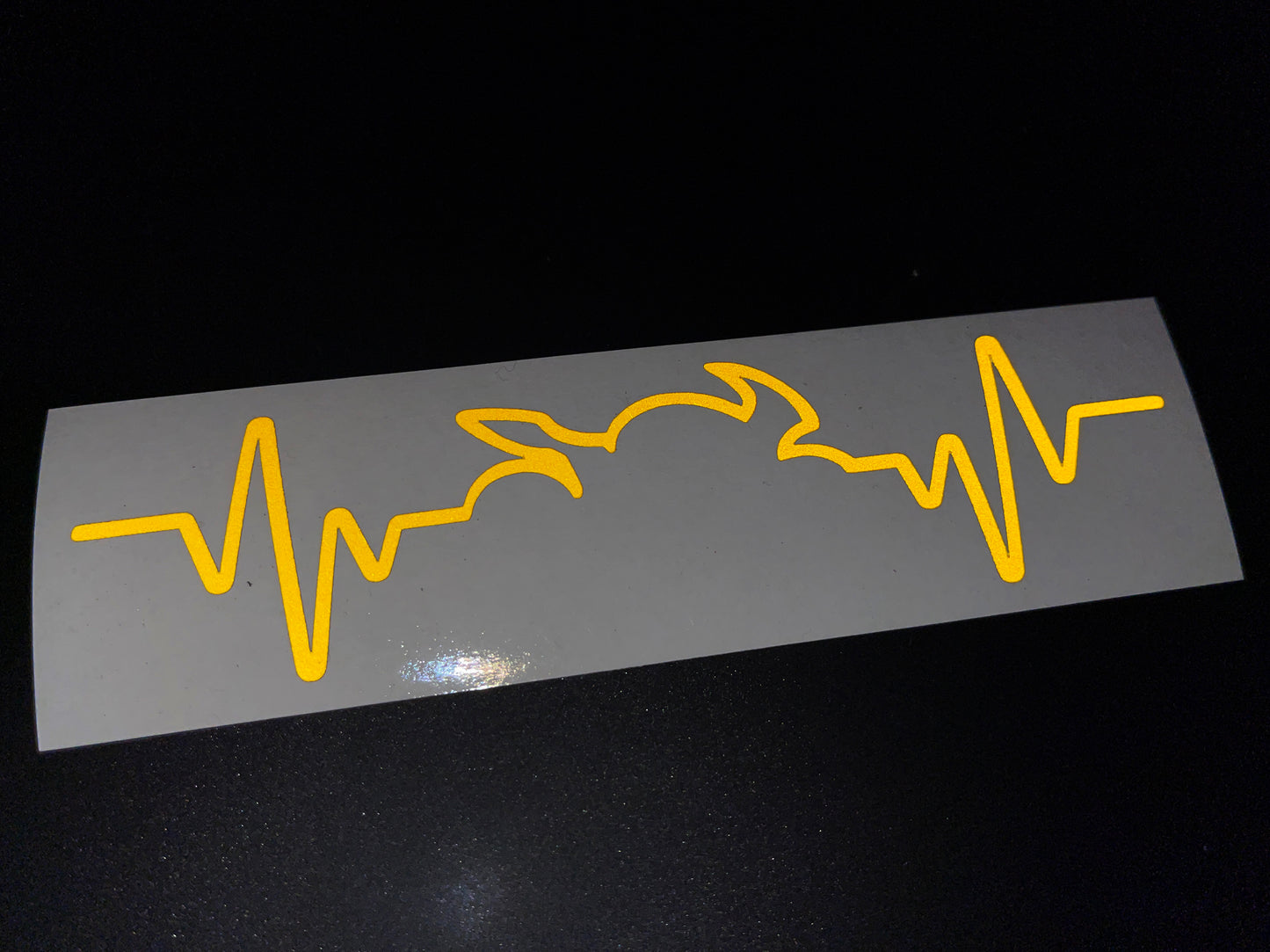 Valueviz Reflective Motorcycle Heartbeat Sticker