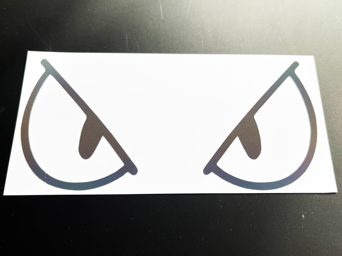 Reflective Rainbow Bright Evil Eyes Motorcycle Helmet Stickers Design 10