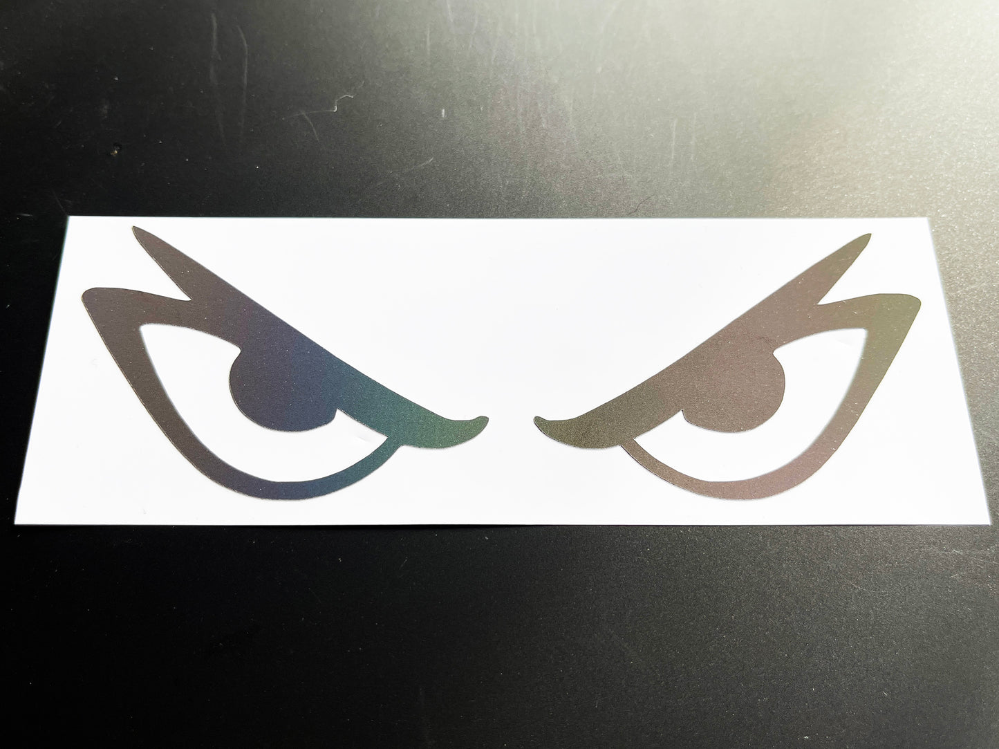 Reflective Rainbow Bright Evil Eyes Motorcycle Helmet Stickers Design 13