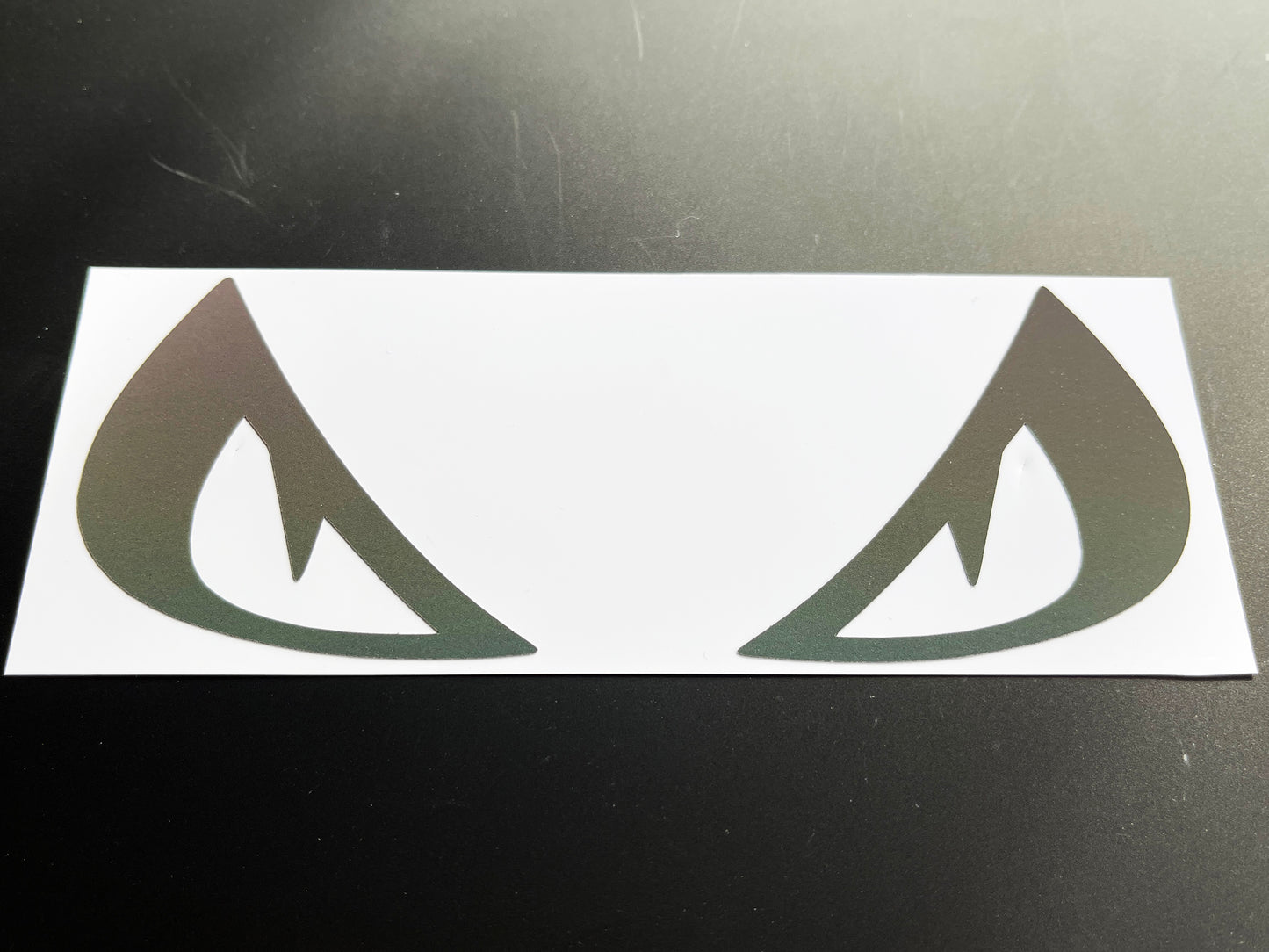 Reflective Rainbow Bright Evil Eyes Motorcycle Helmet Stickers Design 2