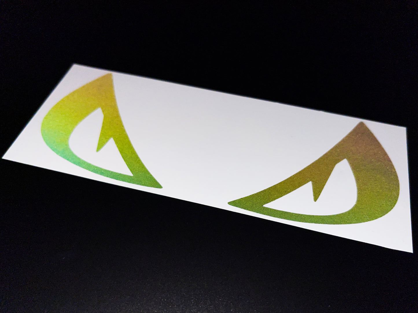 Reflective Rainbow Bright Evil Eyes Motorcycle Helmet Stickers Design 2