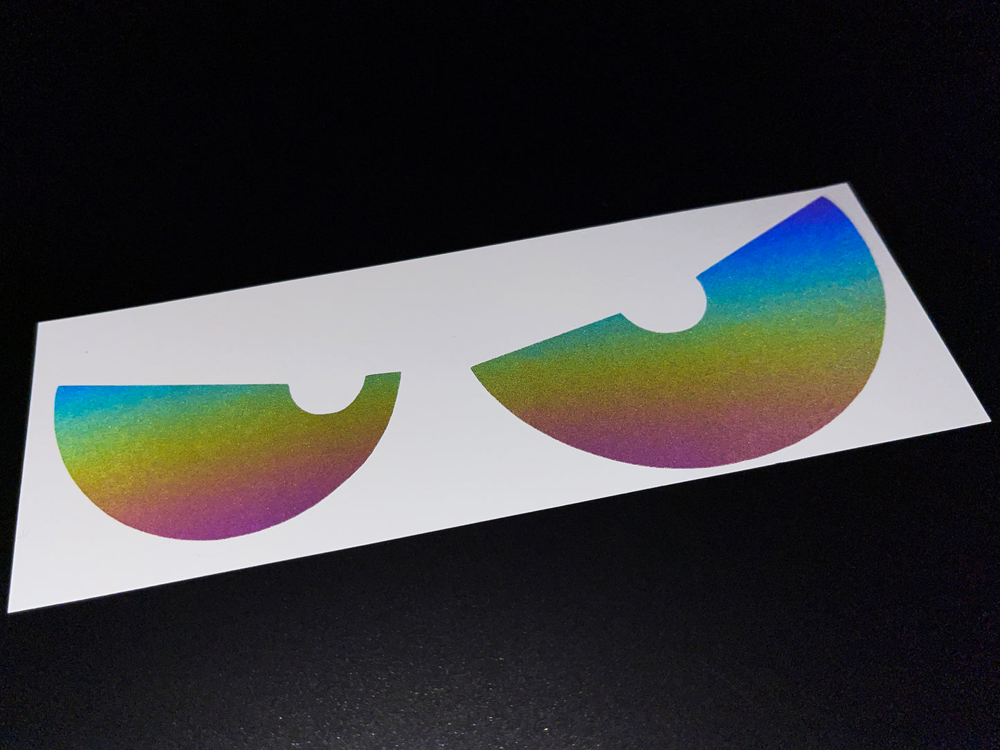 Reflective Rainbow Bright Evil Eyes Motorcycle Helmet Stickers Design 4