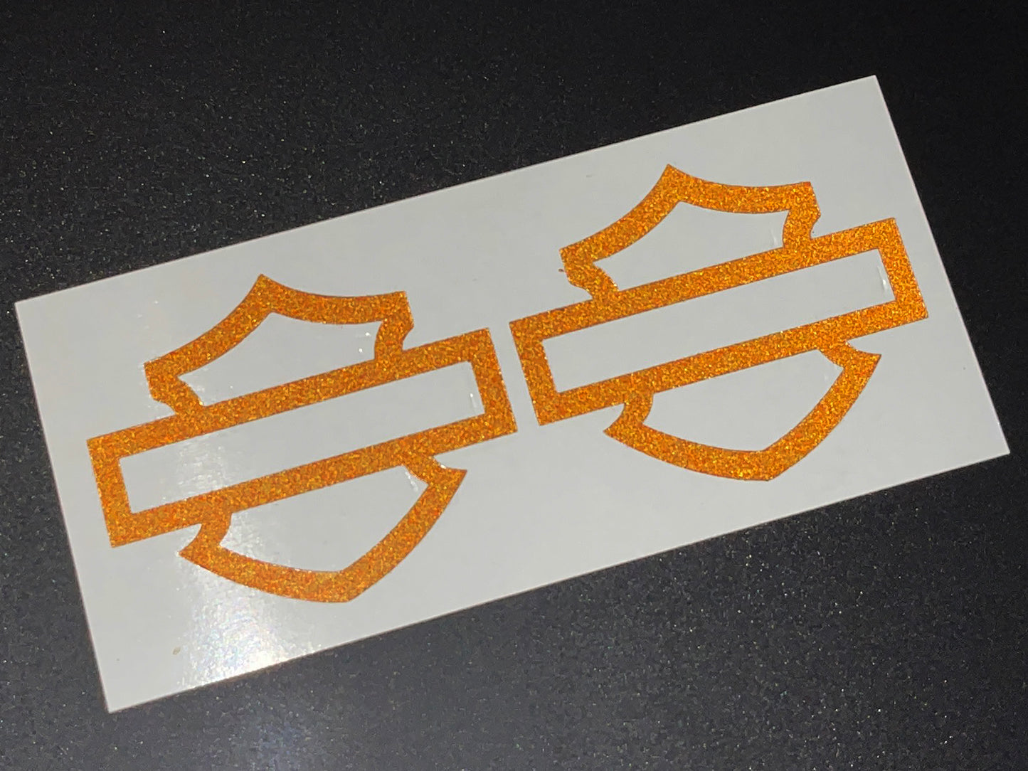 Veloviz Black STEALTH Reflective Amber Orange Motorcycle Fork Reflector Stickers OG