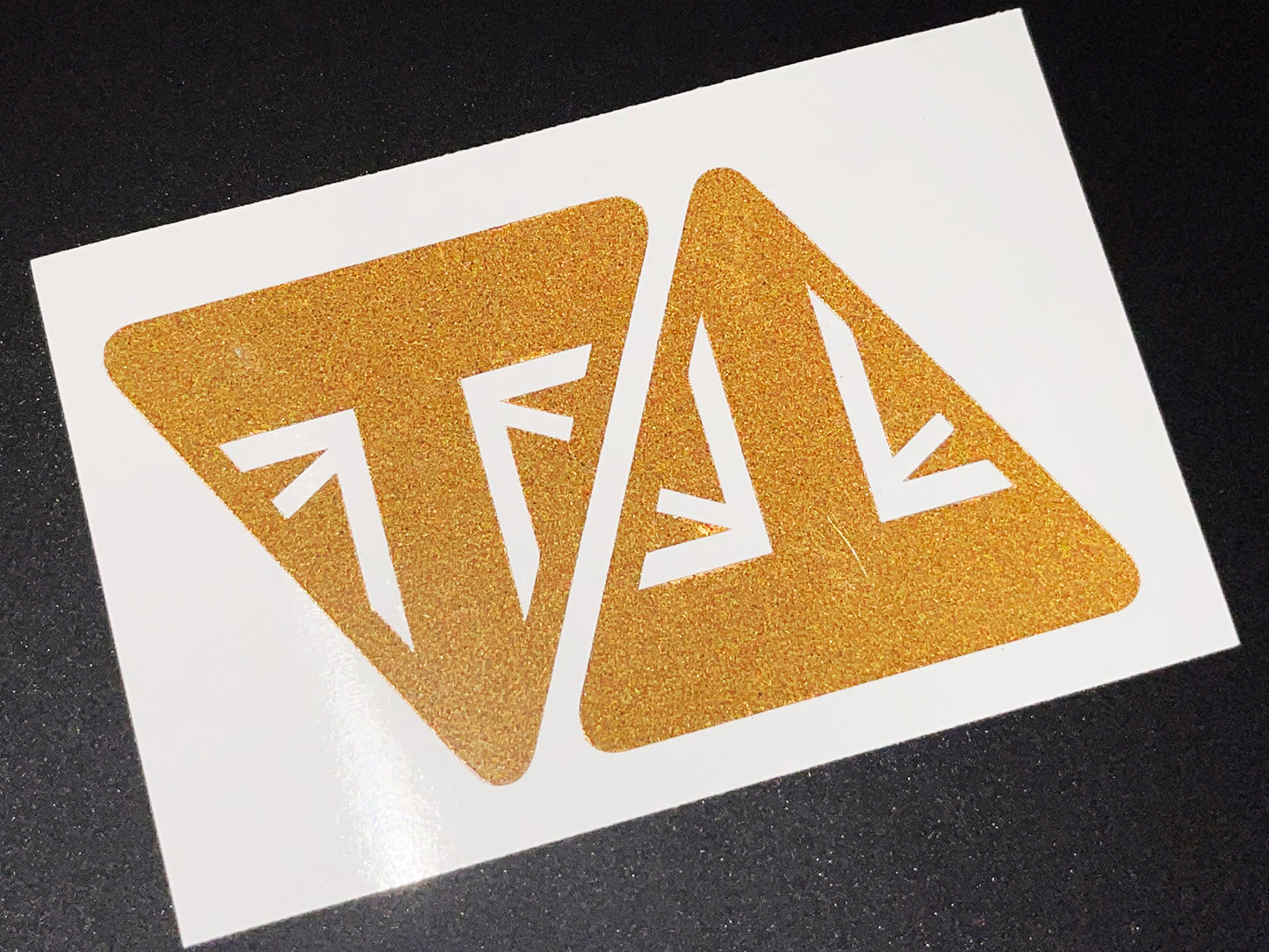 Veloviz Black STEALTH Reflective Amber Orange Motorcycle Fork Reflector Stickers OG