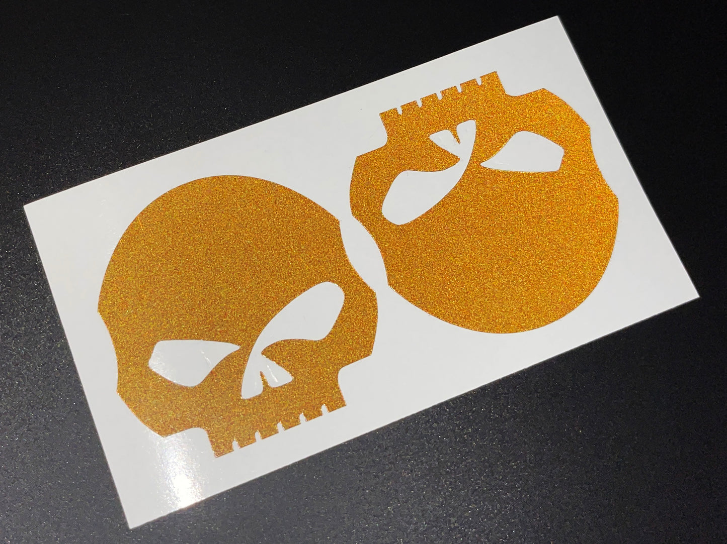 Veloviz Black STEALTH Reflective Amber Orange Motorcycle Fork Reflector Stickers OG