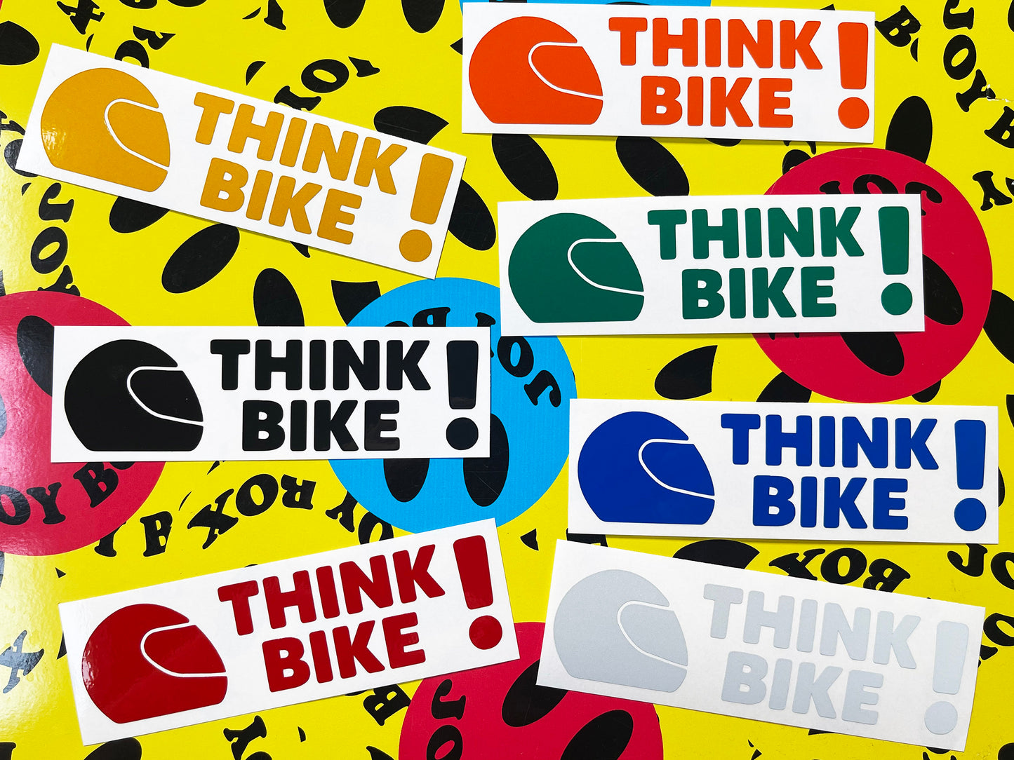 Reflective Think Bike HELMET Die Cut Motorcycle Road Safety Sticker