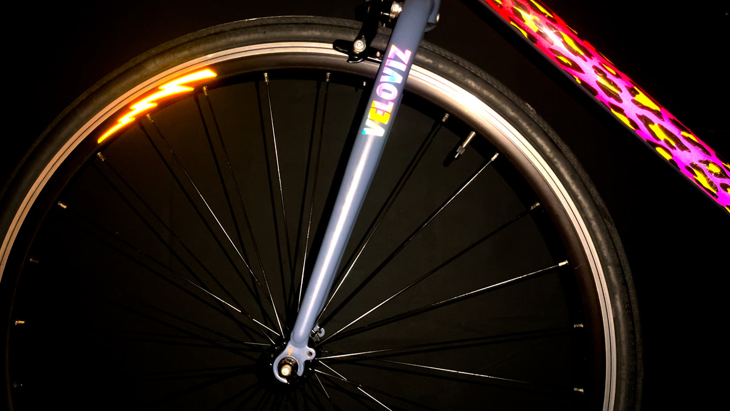 Valueviz Reflective Lightning Bolt Wheel Rim Stickers
