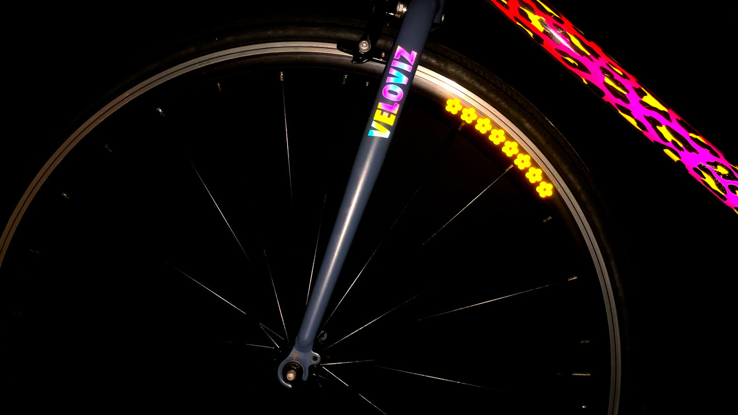Valueviz Reflective Flower Wheel Rim Stickers