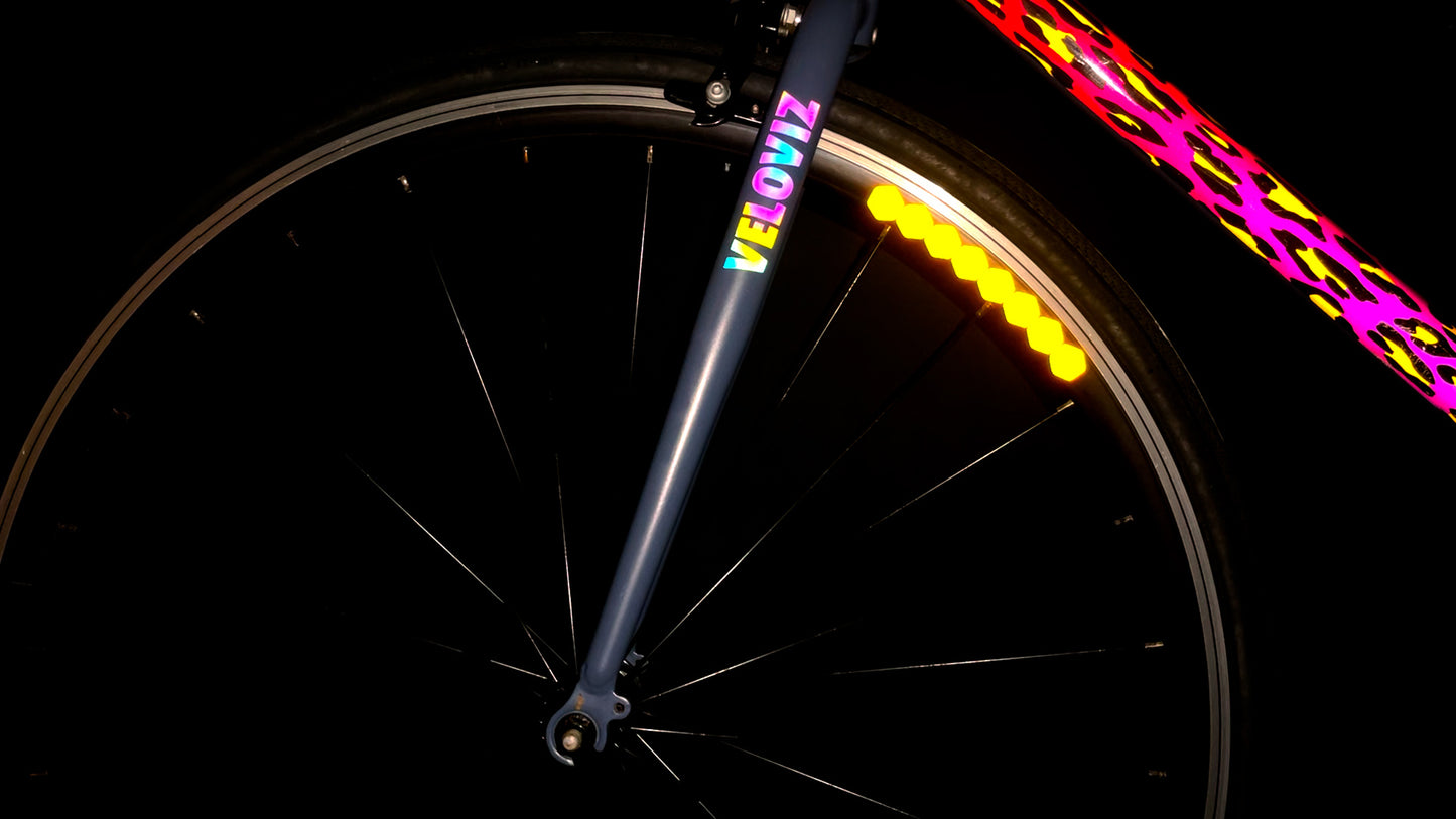 Valueviz Reflective Hexagon Wheel Rim Stickers
