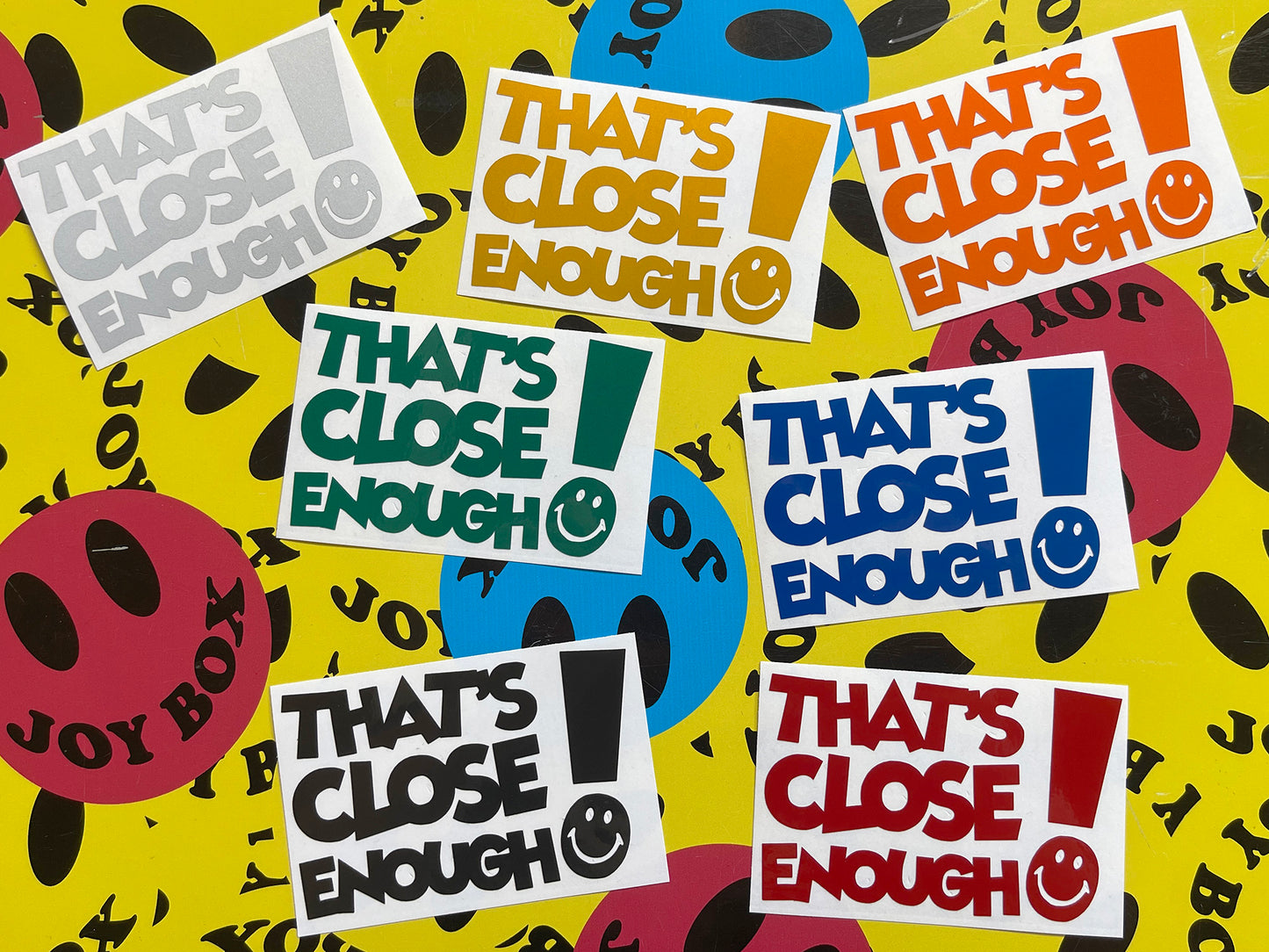 Veloviz THAT'S CLOSE ENOUGH Reflective Motorcycle Helmet Sticker