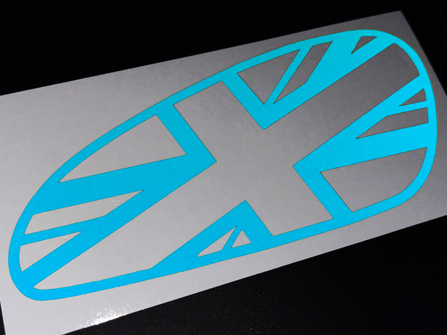 Veloviz Reflective Union Jack Tank Stickers for Triumph Bobber - TFC B