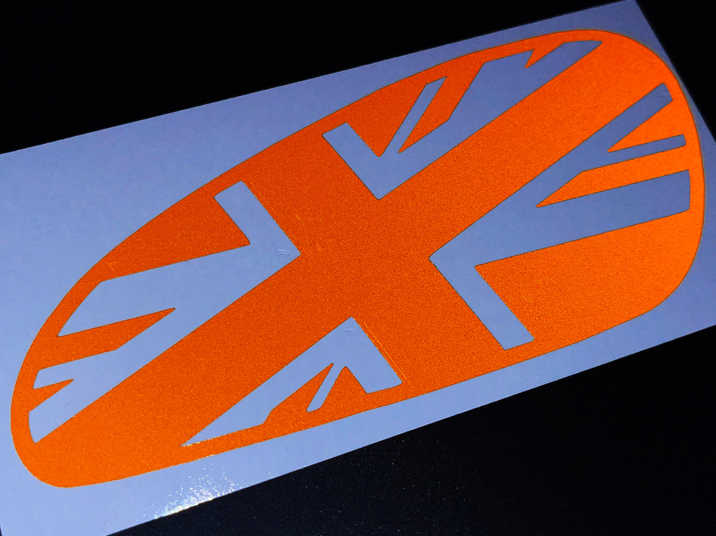 Veloviz Reflective Union Jack Tank Stickers for Triumph Bobber - TFC D