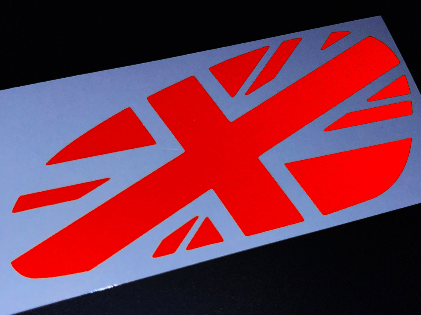 Veloviz Reflective Union Jack Tank Stickers for Triumph Bobber - TFC C