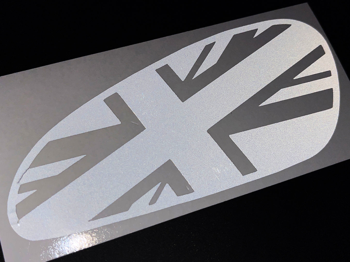 Veloviz Reflective Union Jack Tank Stickers for Triumph Bobber - TFC D