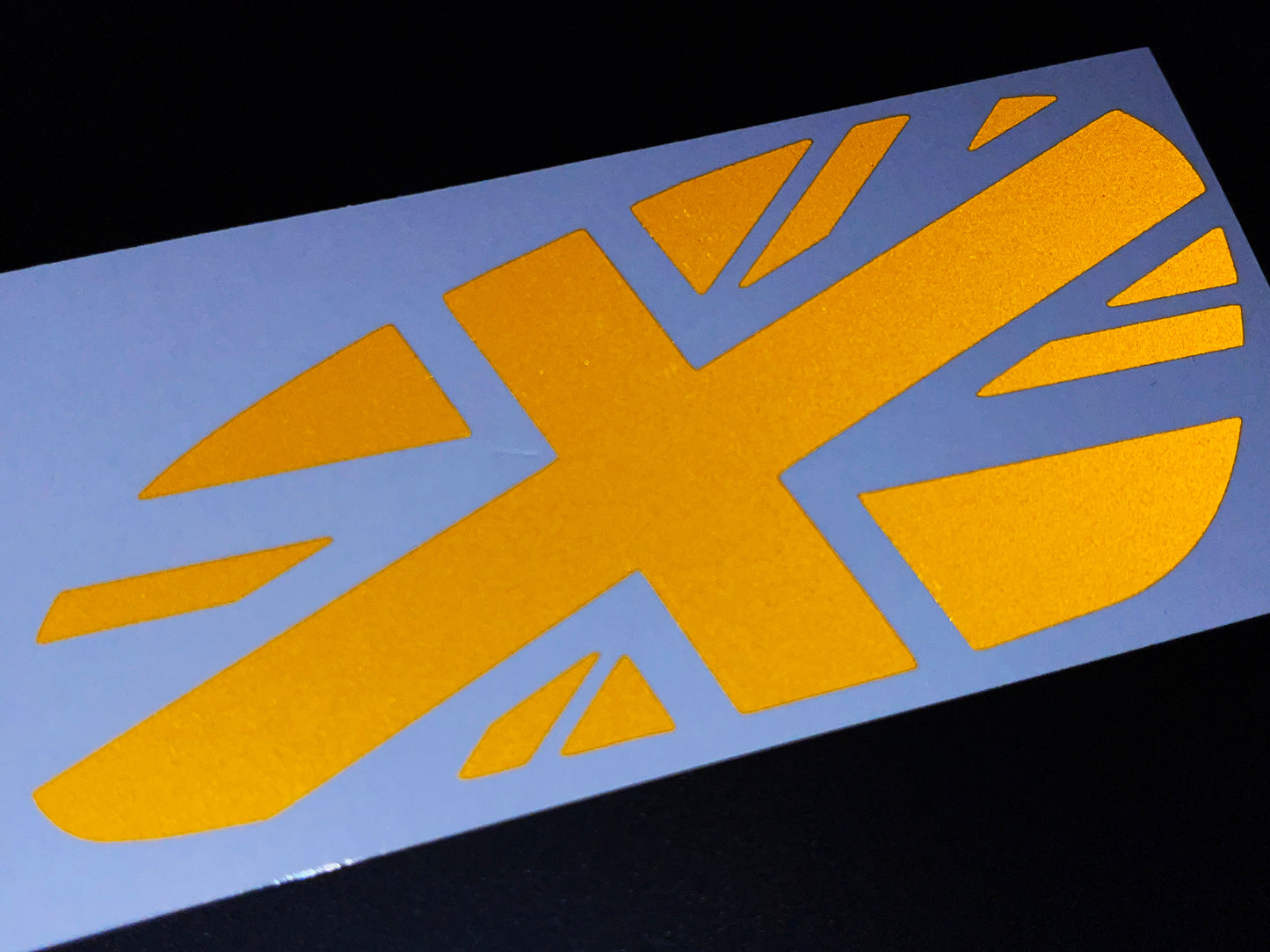 Veloviz Reflective Union Jack Tank Stickers for Triumph Bobber - TFC C