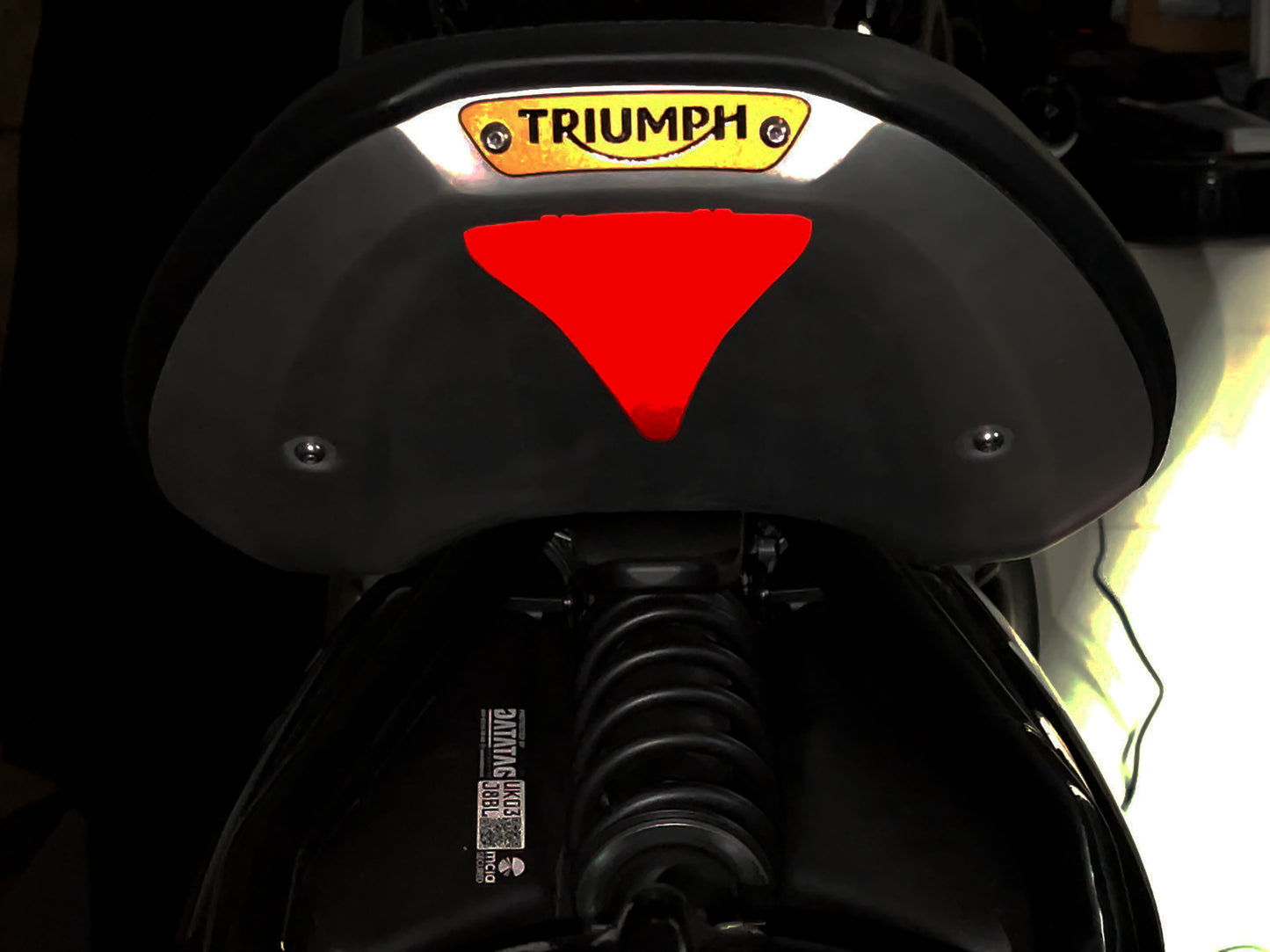Veloviz Reflective RED Triumph Bobber Underseat Reflector Stickers