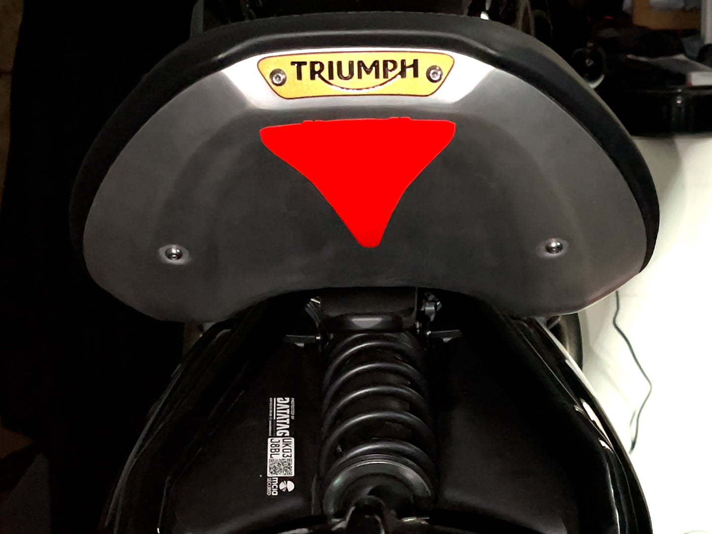 Veloviz Reflective RED Triumph Bobber Underseat Reflector Stickers