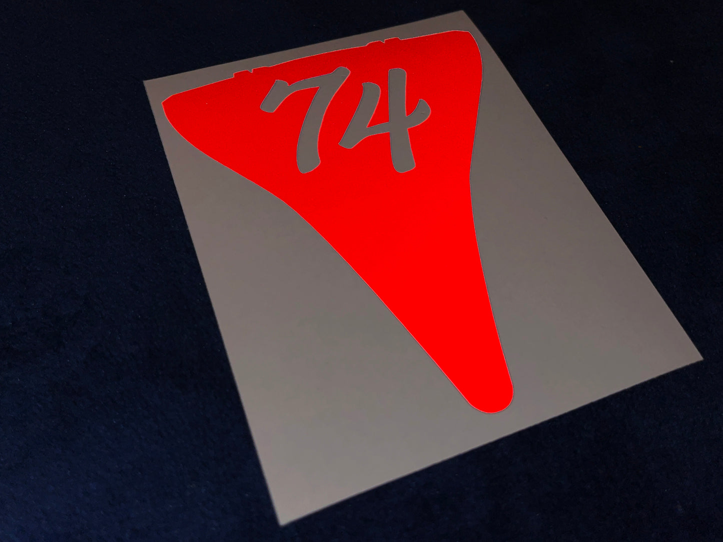 Veloviz Reflective RED Triumph Bobber Underseat Reflector Stickers