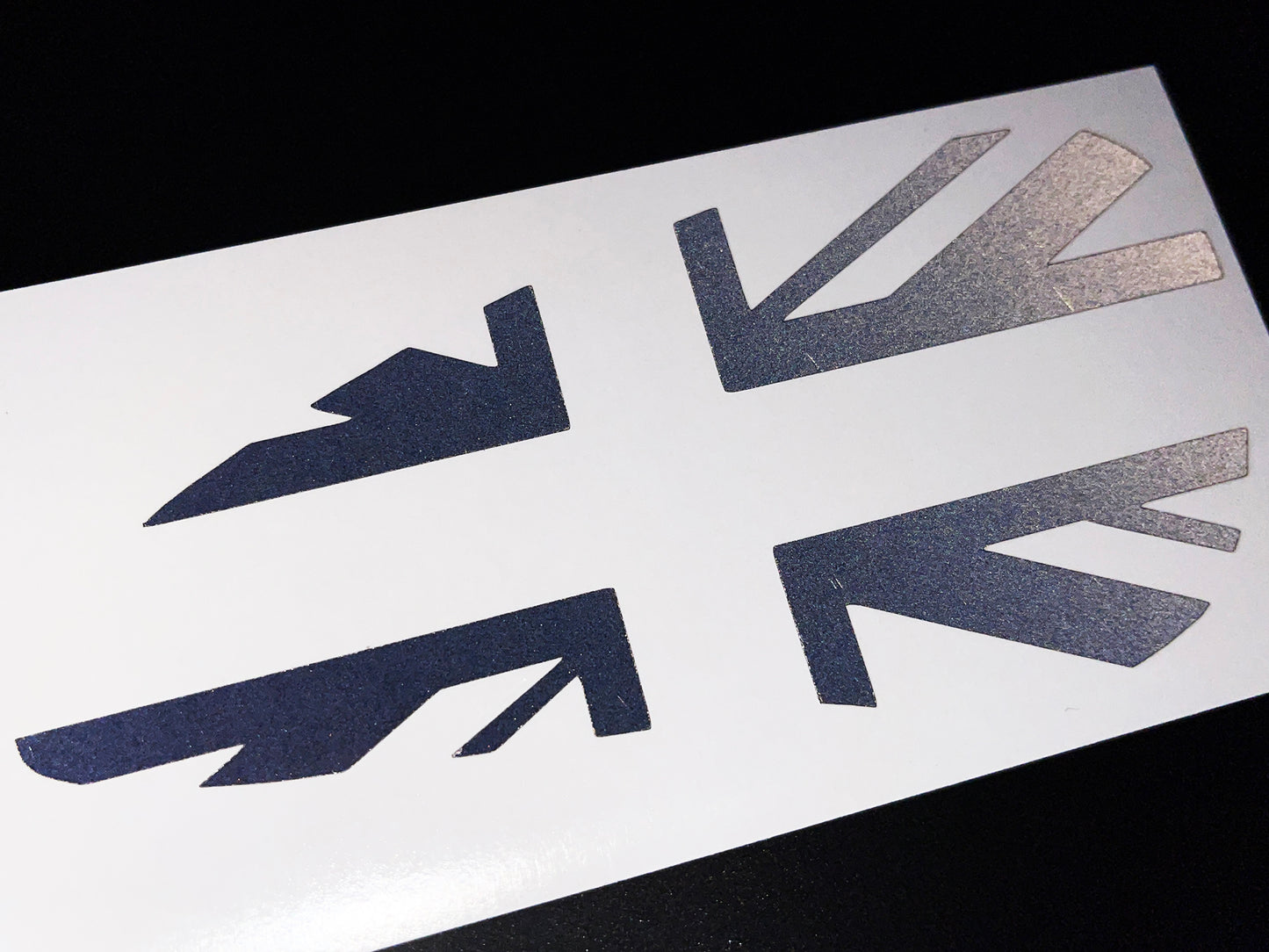 Veloviz Reflective Union Jack Tank Stickers for Triumph Bobber - B