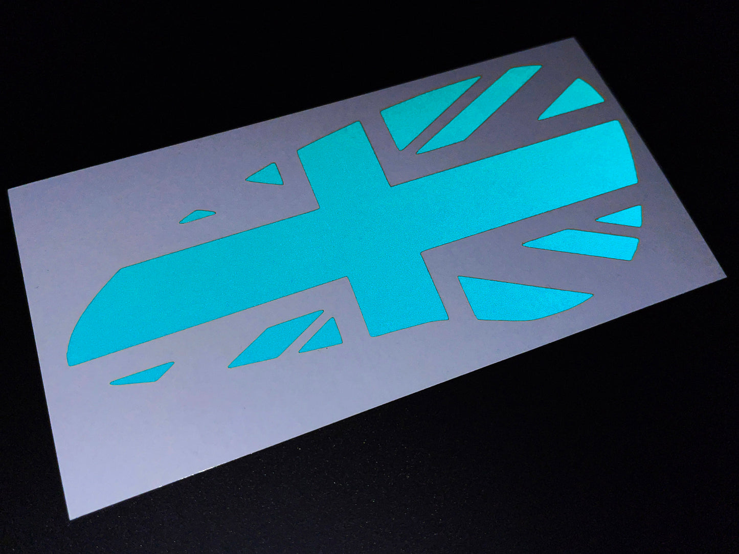 Veloviz Reflective Union Jack Tank Stickers for Triumph Bobber - A