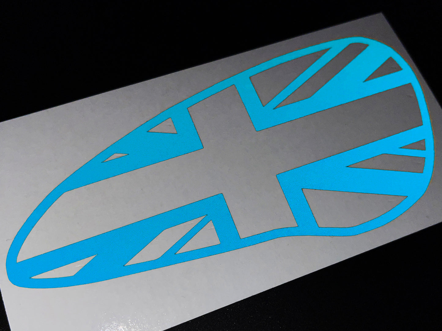 Veloviz Reflective Union Jack Tank Stickers for Triumph Bobber - D