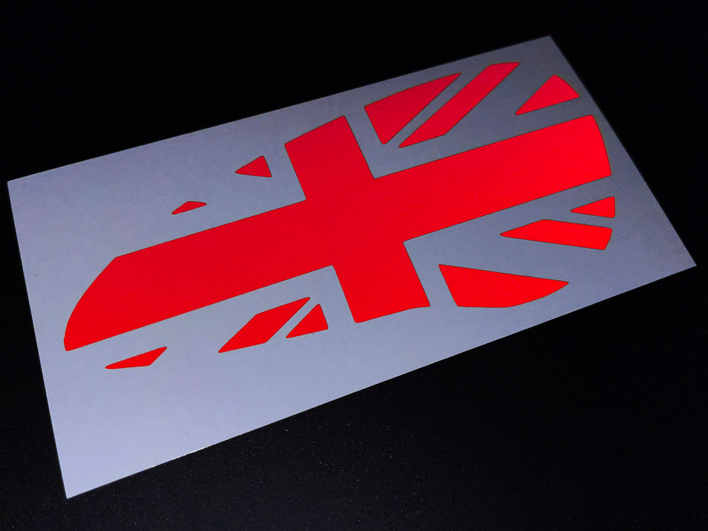 Veloviz Reflective Union Jack Tank Stickers for Triumph Bobber - A