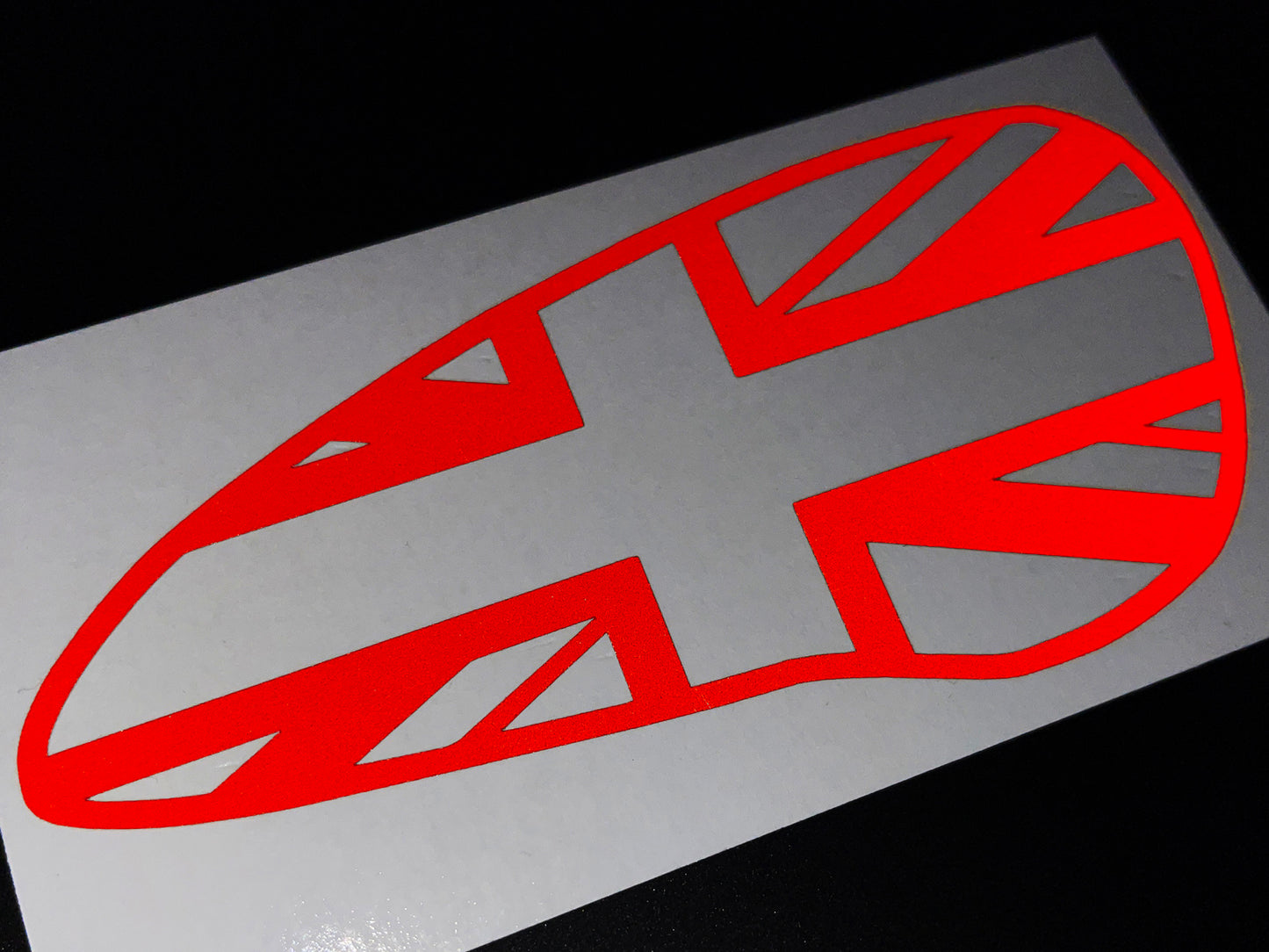 Veloviz Reflective Union Jack Tank Stickers for Triumph Bobber - D