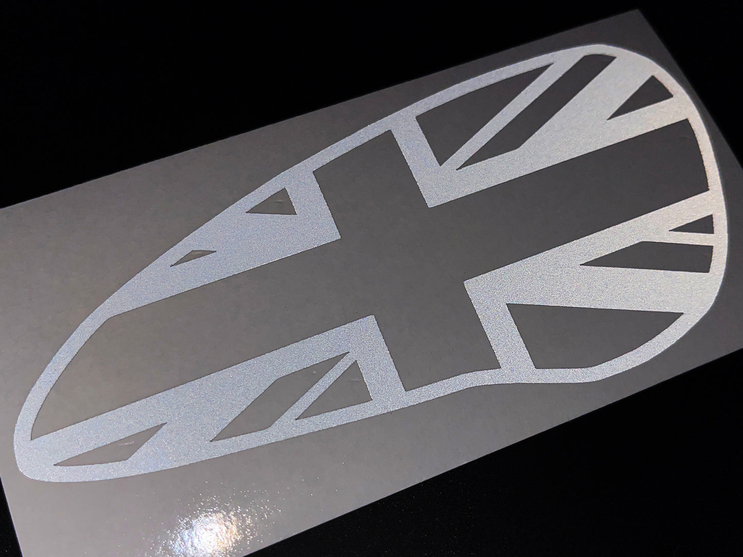 Veloviz Reflective Union Jack Tank Stickers for Triumph Bobber - D