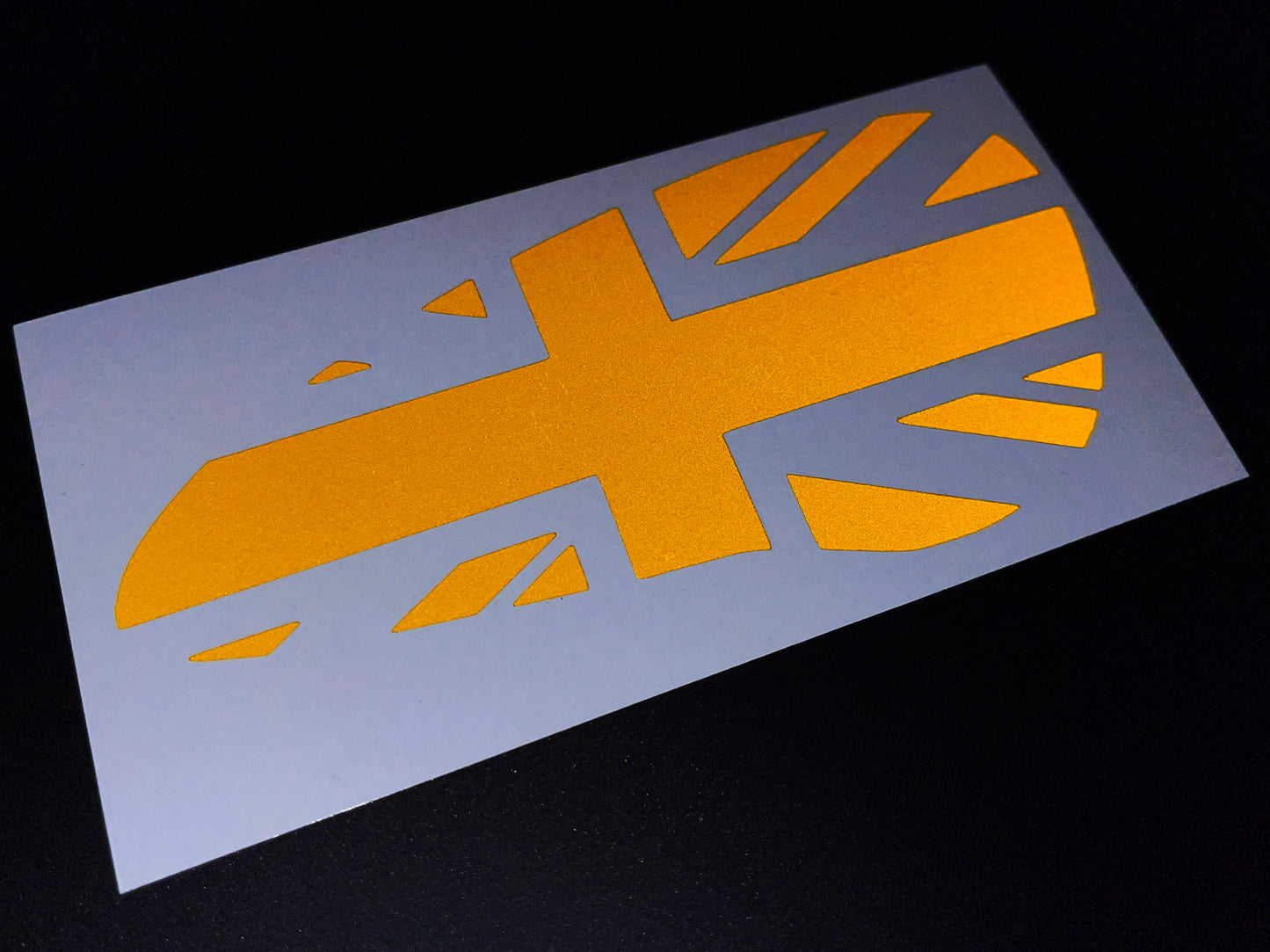 Veloviz Reflective Union Jack Tank Stickers for Triumph Bobber - A