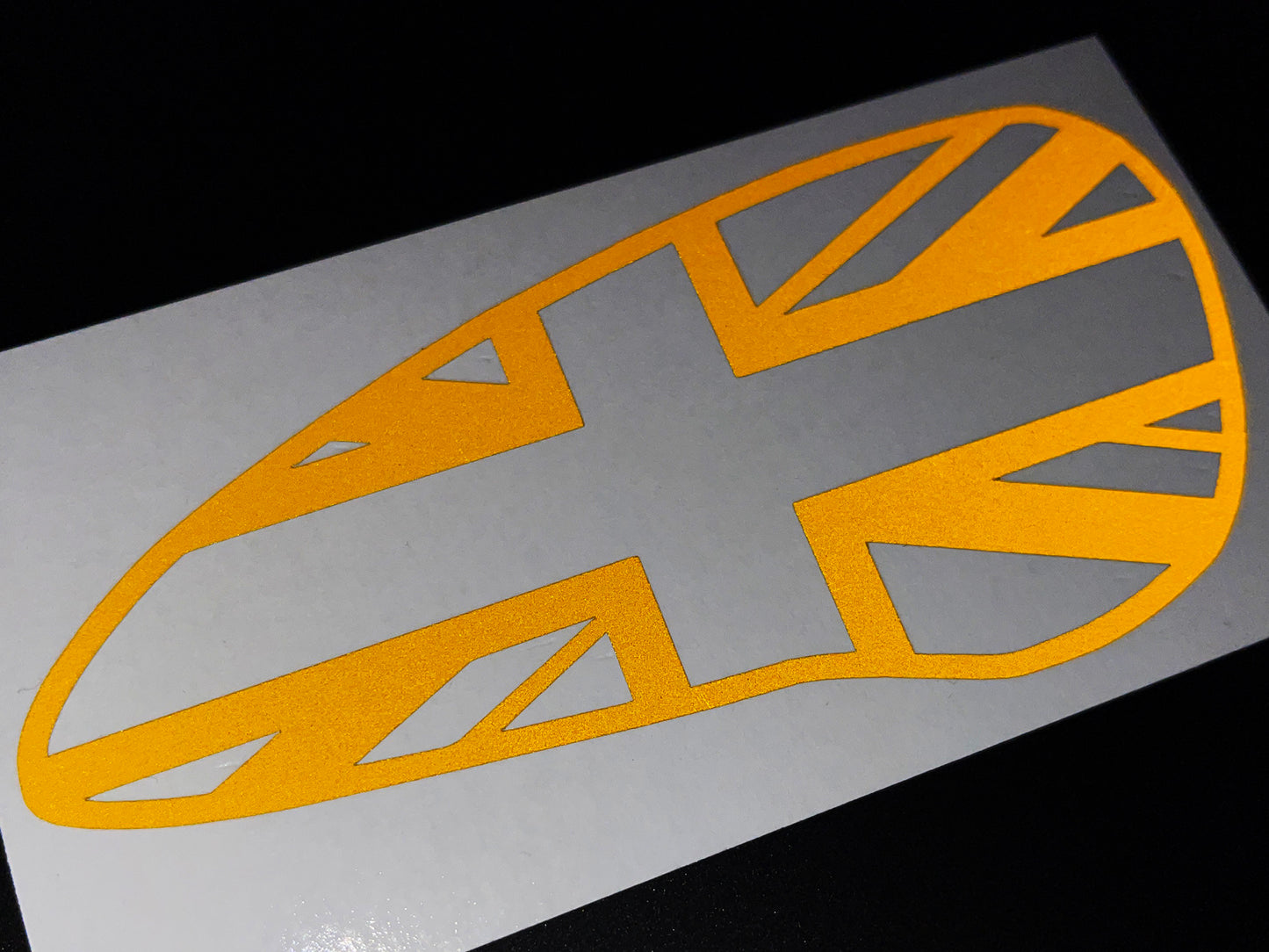 Veloviz Reflective Union Jack Tank Stickers for Triumph Bobber - D