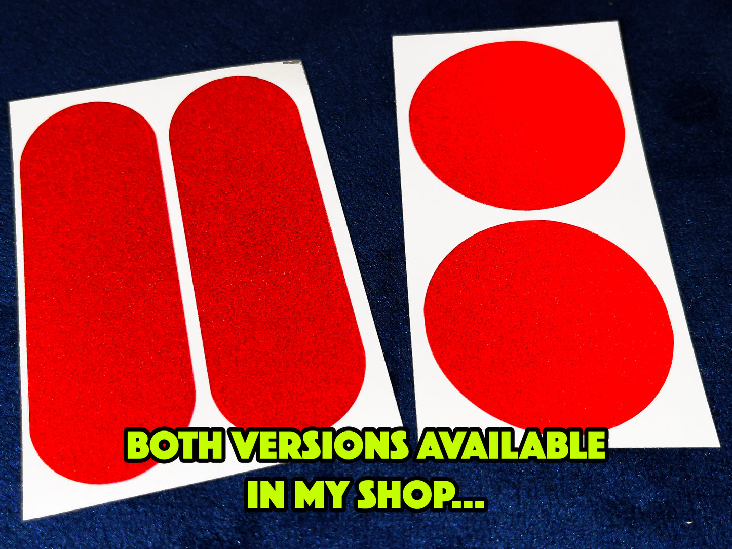 Veloviz Black STEALTH Reflective RED Motorcycle Fork Reflector Stickers