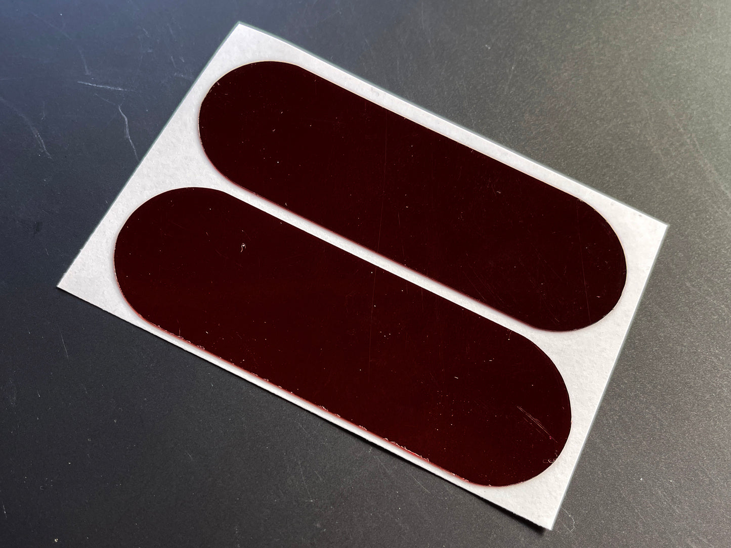 Veloviz Black STEALTH Reflective RED Motorcycle Fork Reflector Stickers
