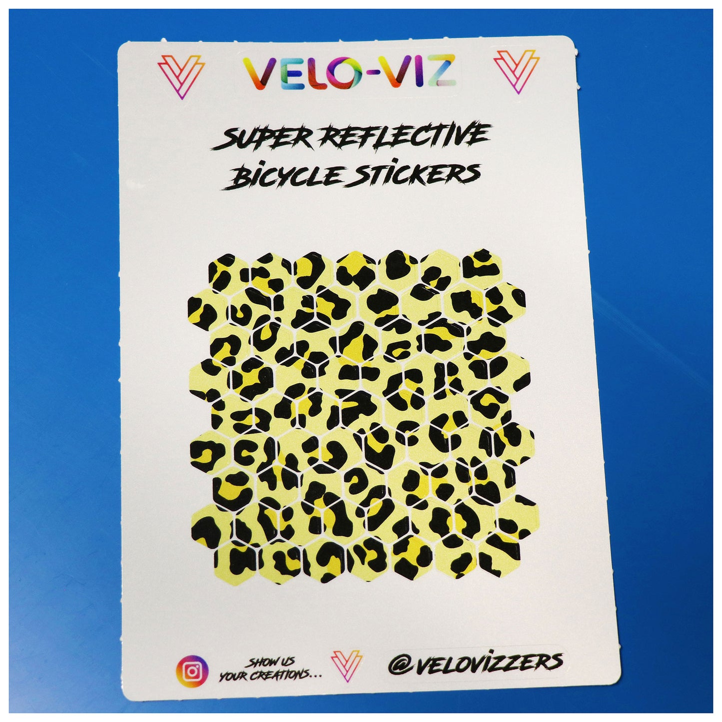 Reflective Helmet Shape Stickers - Hexagons